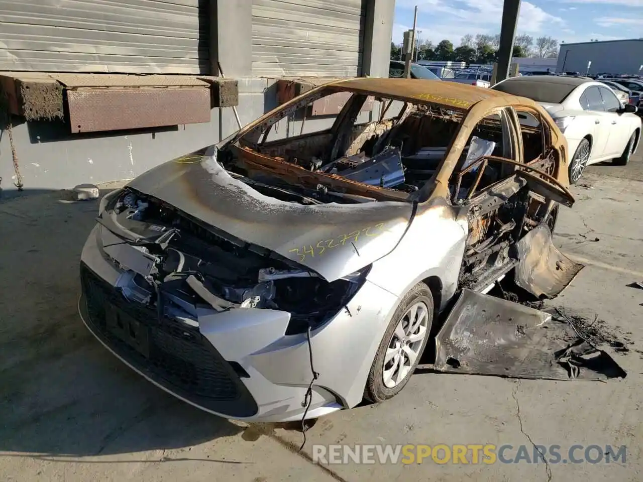 2 Photograph of a damaged car JTDEPRAE0LJ041260 TOYOTA COROLLA 2020