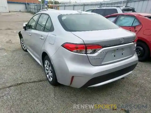 3 Photograph of a damaged car JTDEPRAE0LJ041355 TOYOTA COROLLA 2020