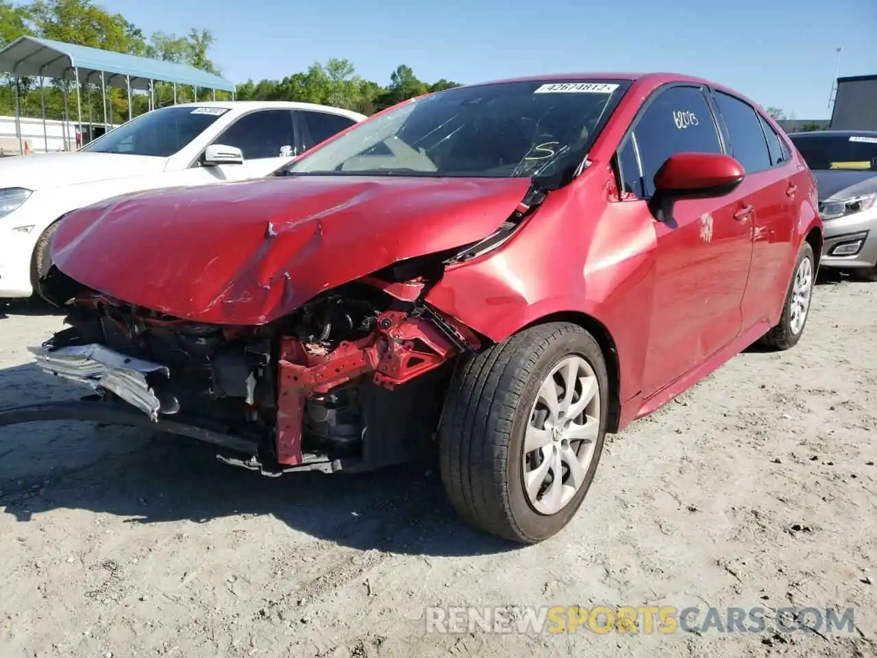 2 Photograph of a damaged car JTDEPRAE0LJ041761 TOYOTA COROLLA 2020