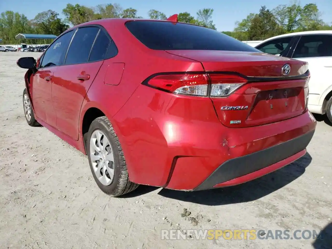 3 Photograph of a damaged car JTDEPRAE0LJ041761 TOYOTA COROLLA 2020