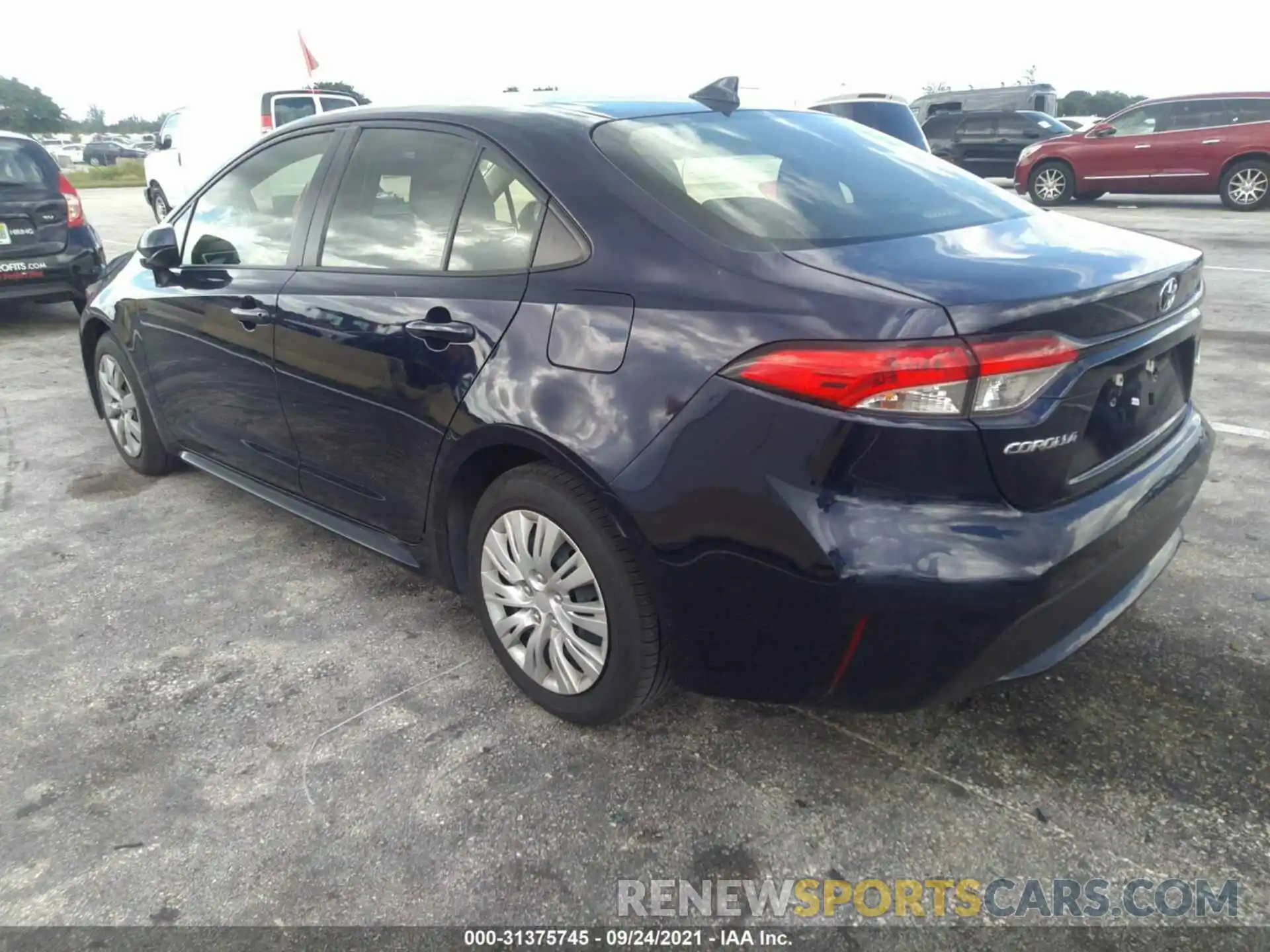 3 Photograph of a damaged car JTDEPRAE0LJ041954 TOYOTA COROLLA 2020