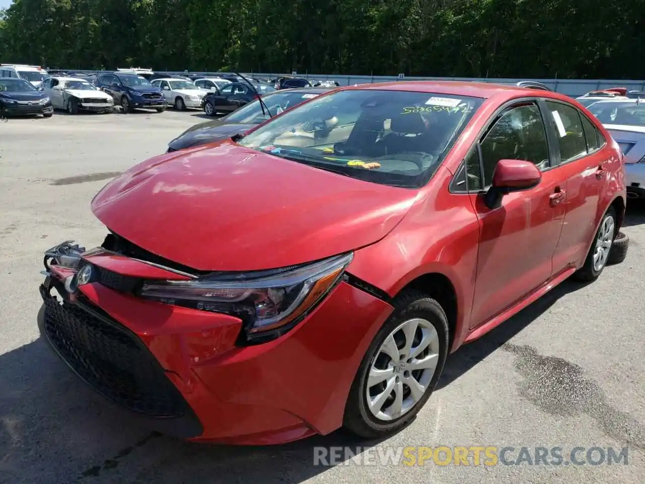 2 Photograph of a damaged car JTDEPRAE0LJ042280 TOYOTA COROLLA 2020