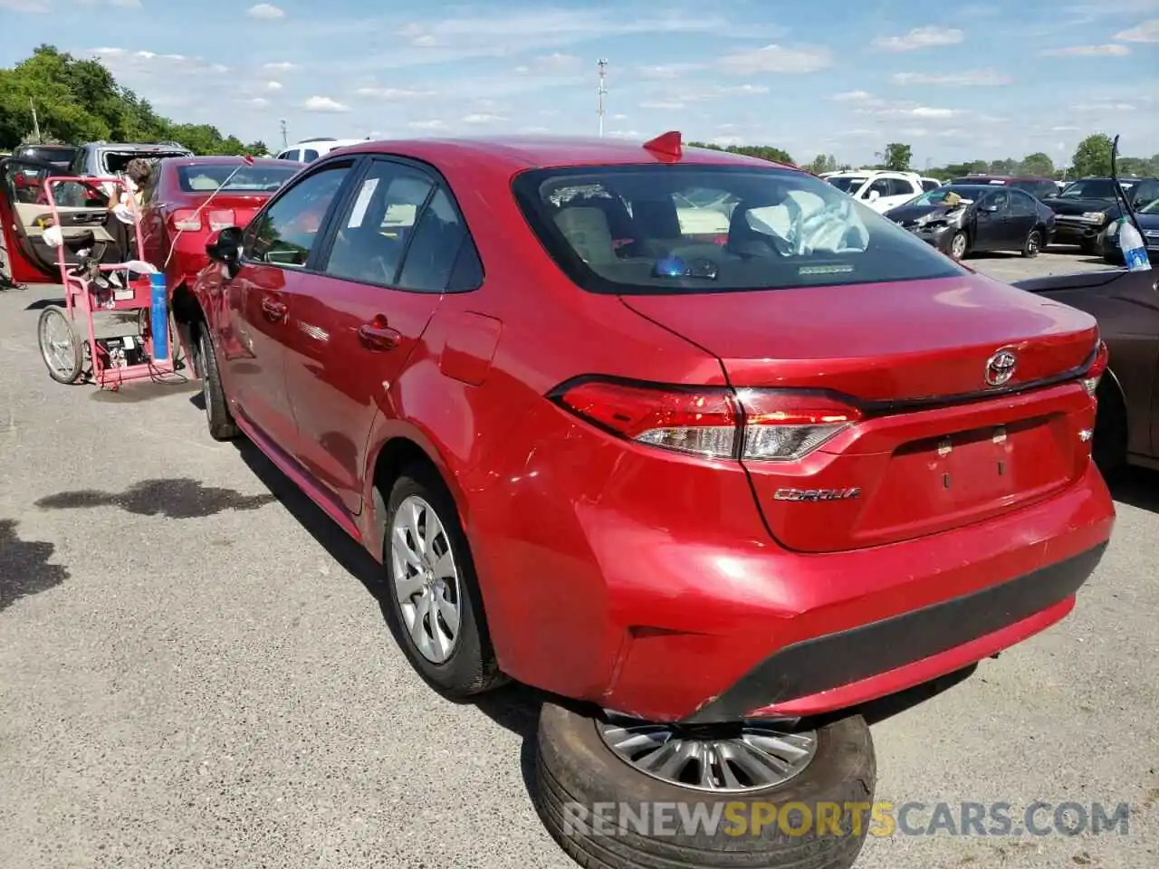 3 Photograph of a damaged car JTDEPRAE0LJ042280 TOYOTA COROLLA 2020