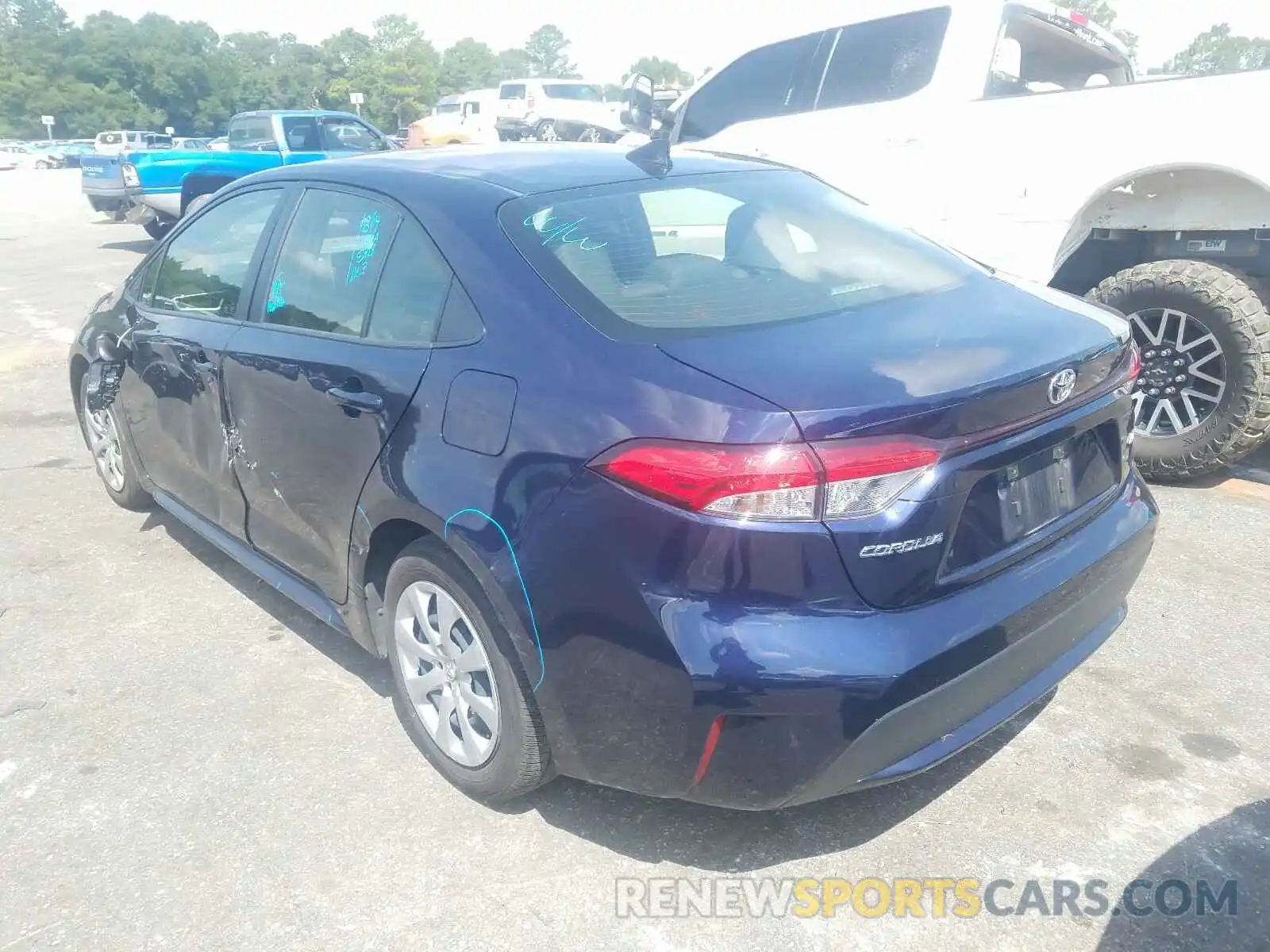 3 Photograph of a damaged car JTDEPRAE0LJ042425 TOYOTA COROLLA 2020