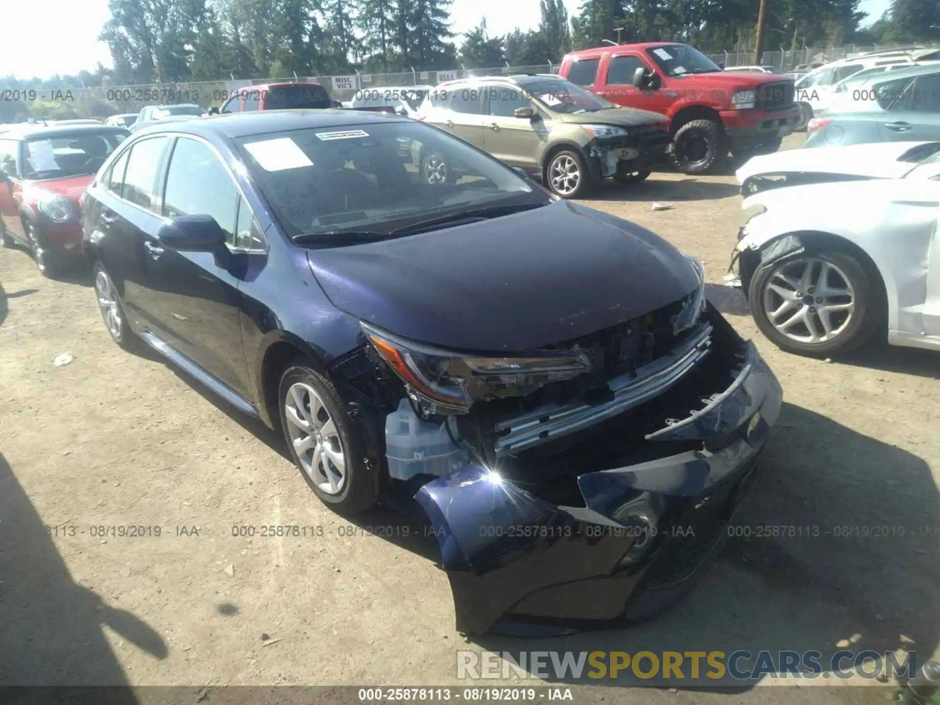 1 Photograph of a damaged car JTDEPRAE0LJ042828 TOYOTA COROLLA 2020