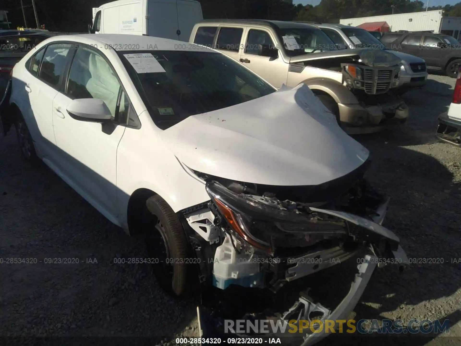 1 Photograph of a damaged car JTDEPRAE0LJ043221 TOYOTA COROLLA 2020