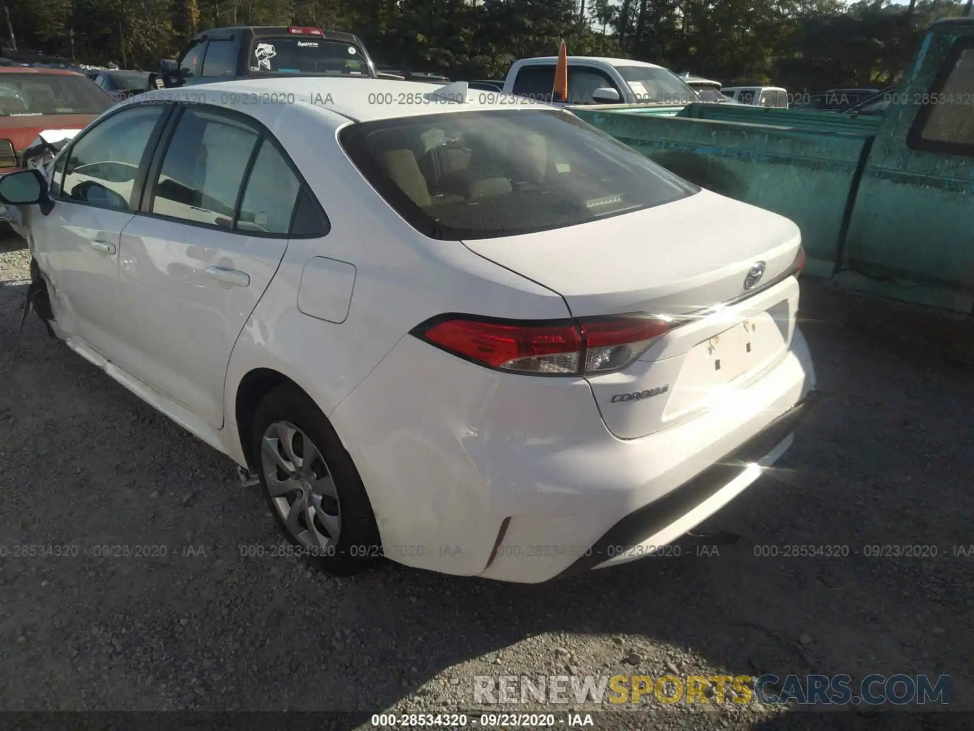 3 Photograph of a damaged car JTDEPRAE0LJ043221 TOYOTA COROLLA 2020