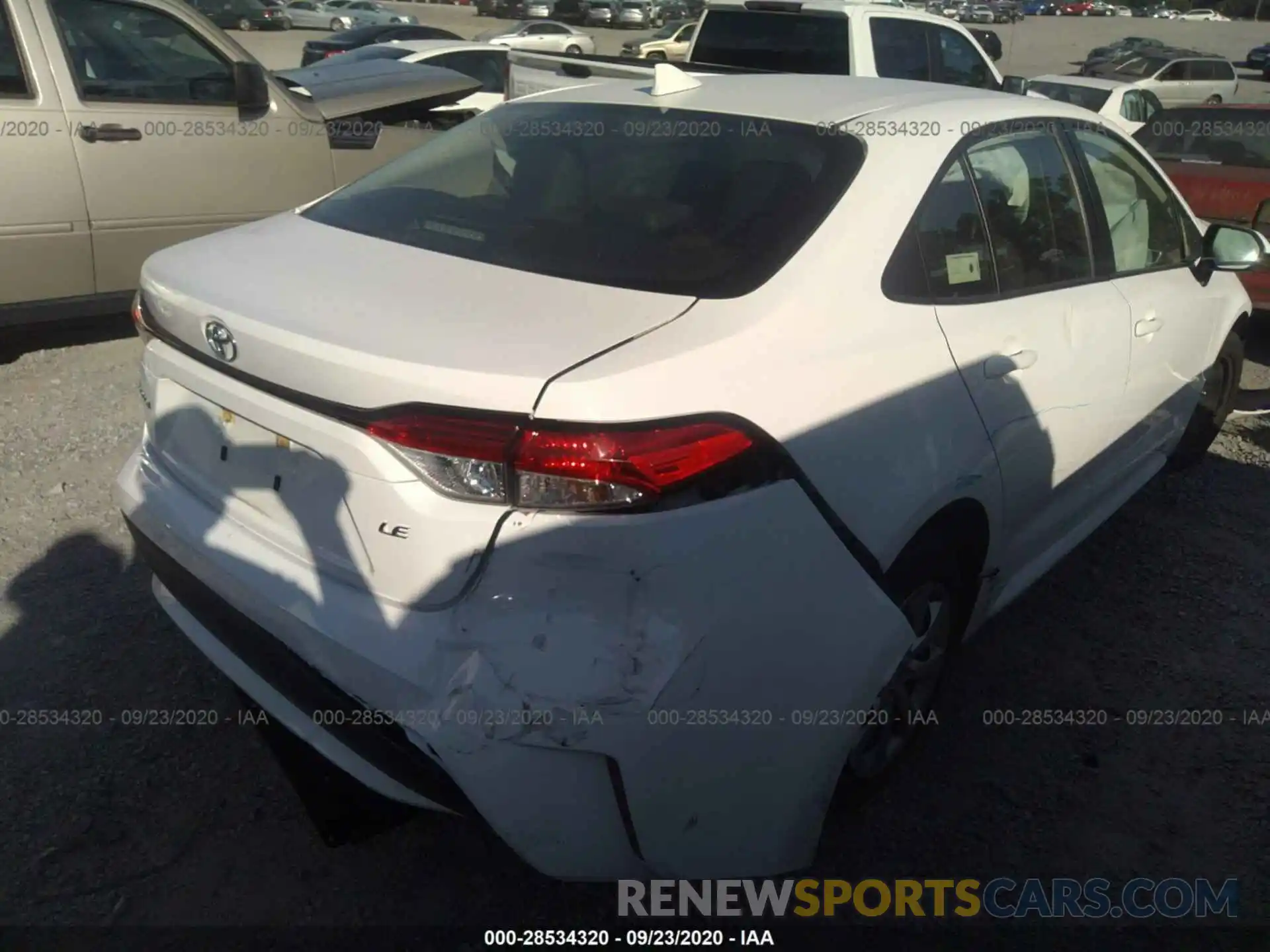 4 Photograph of a damaged car JTDEPRAE0LJ043221 TOYOTA COROLLA 2020