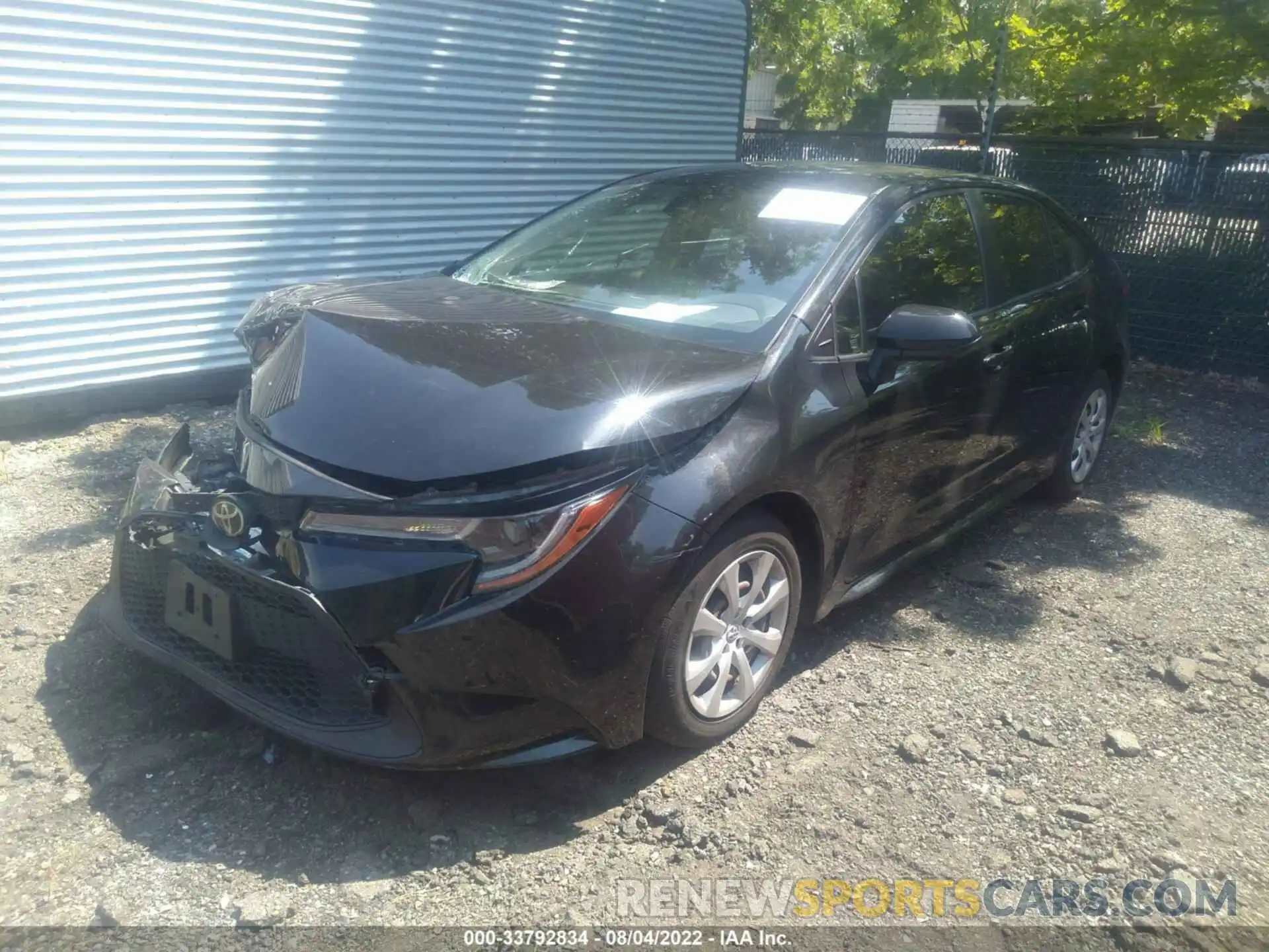 2 Photograph of a damaged car JTDEPRAE0LJ043364 TOYOTA COROLLA 2020