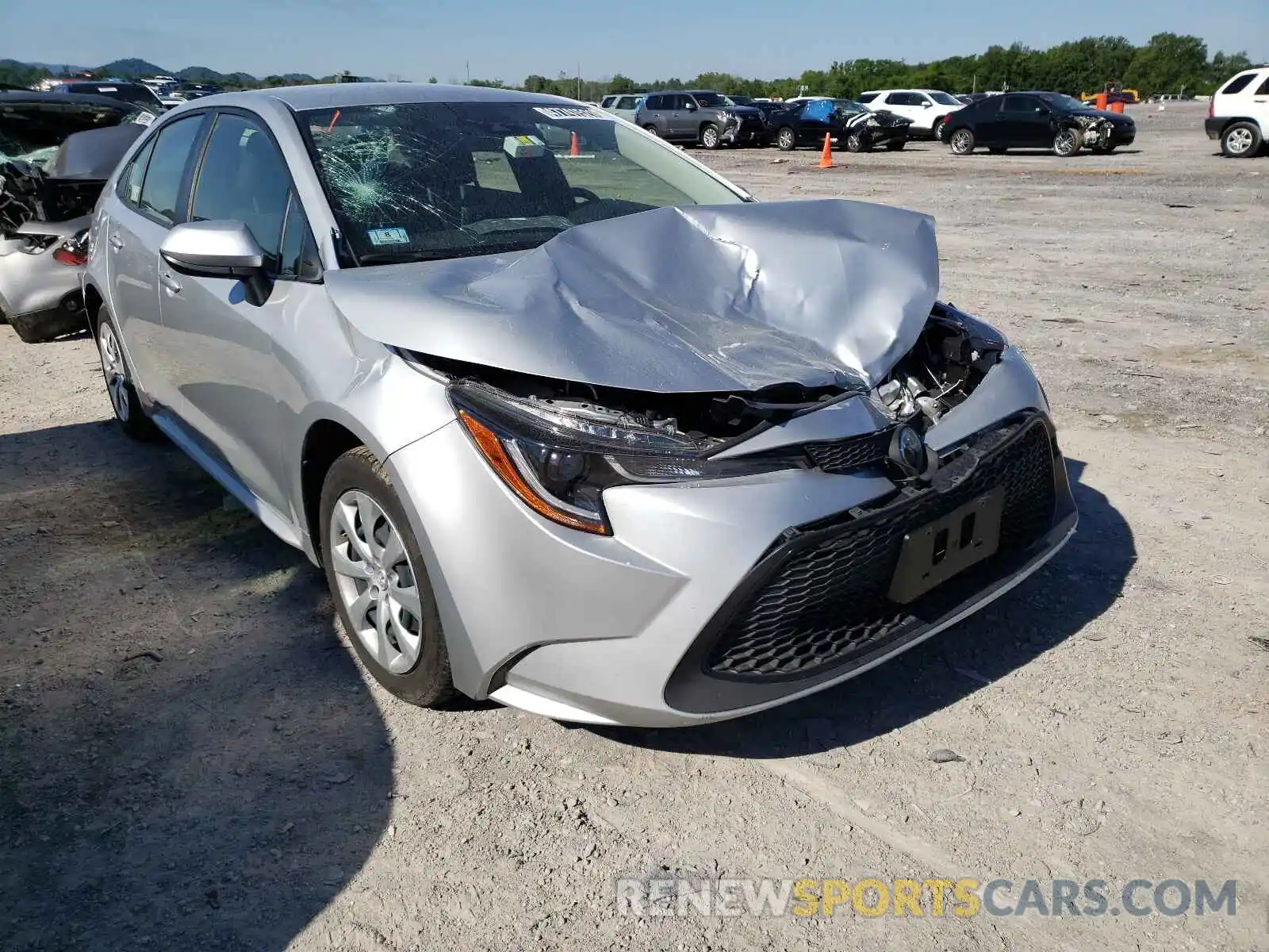 1 Photograph of a damaged car JTDEPRAE0LJ043509 TOYOTA COROLLA 2020