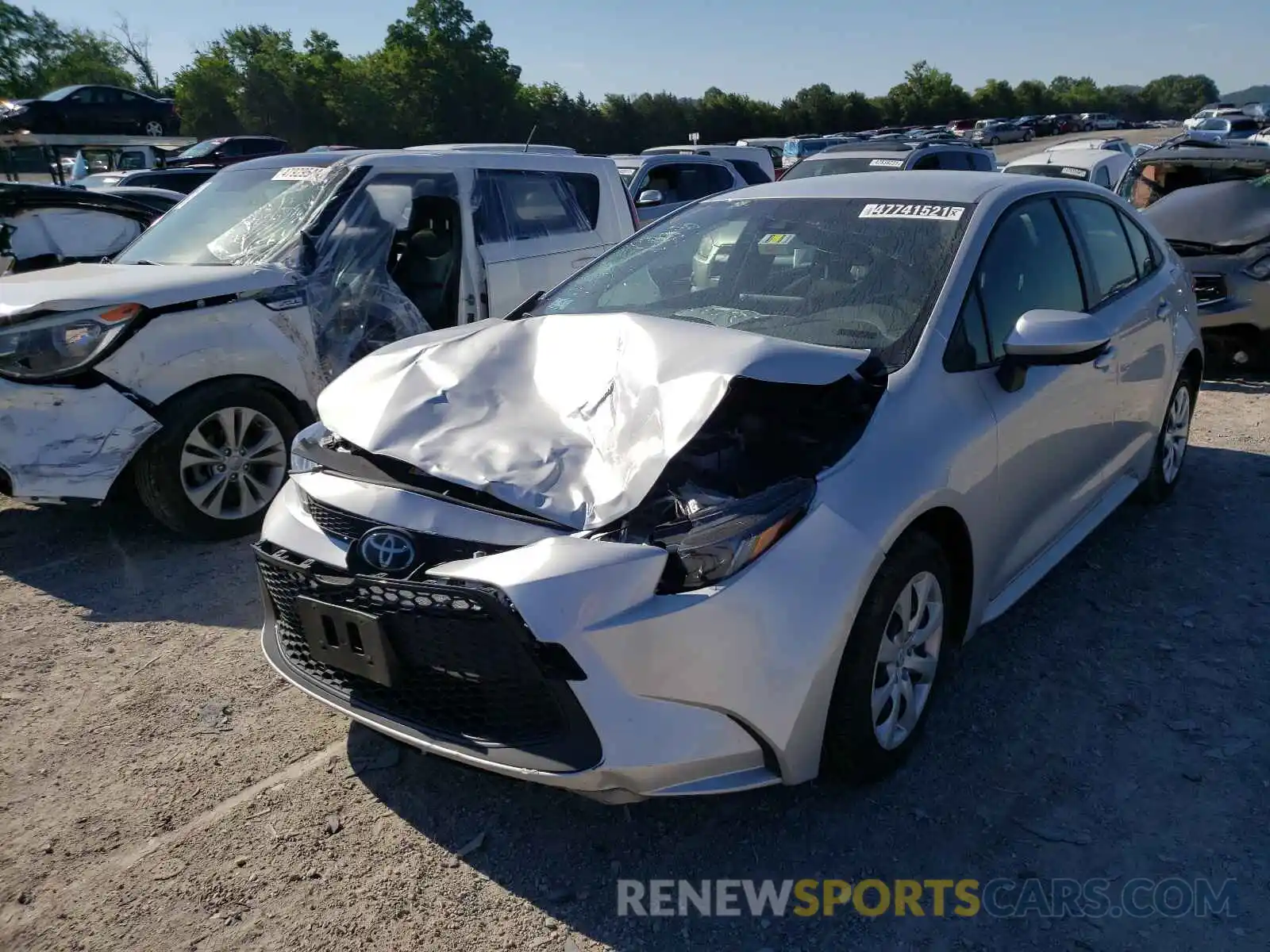 2 Photograph of a damaged car JTDEPRAE0LJ043509 TOYOTA COROLLA 2020