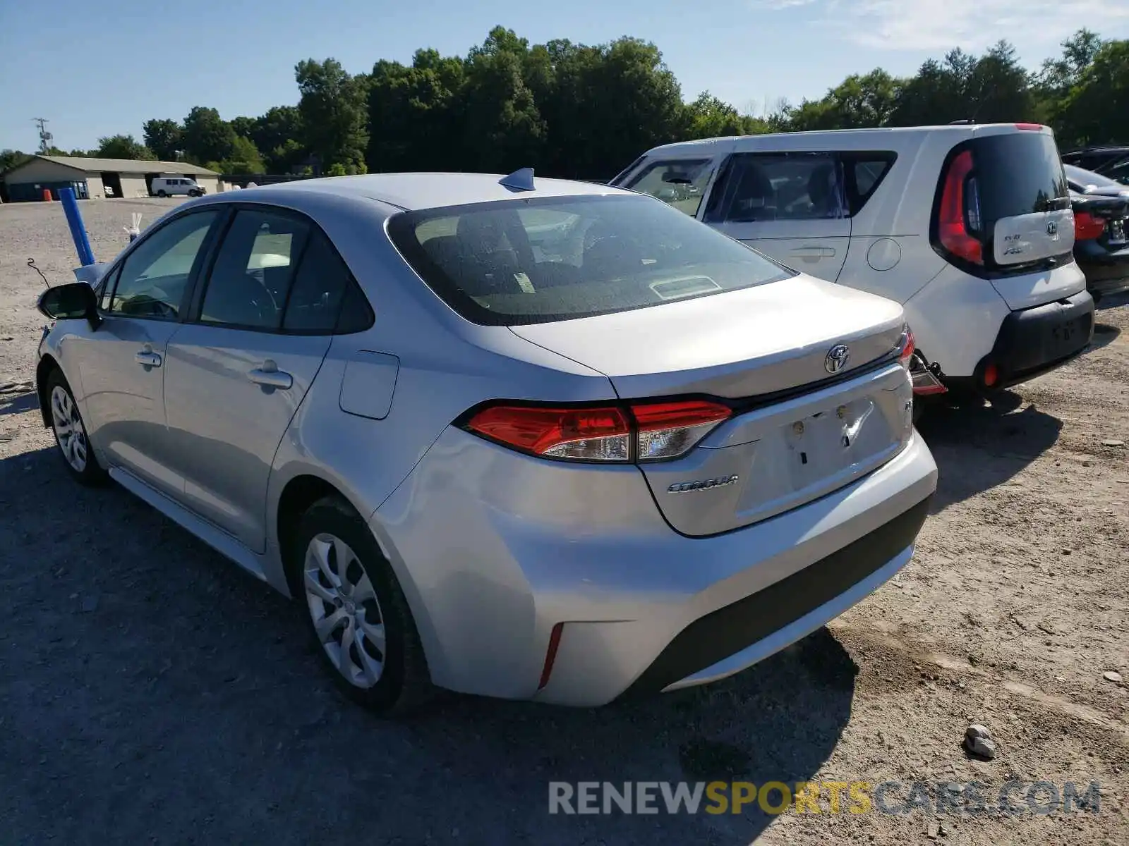 3 Photograph of a damaged car JTDEPRAE0LJ043509 TOYOTA COROLLA 2020