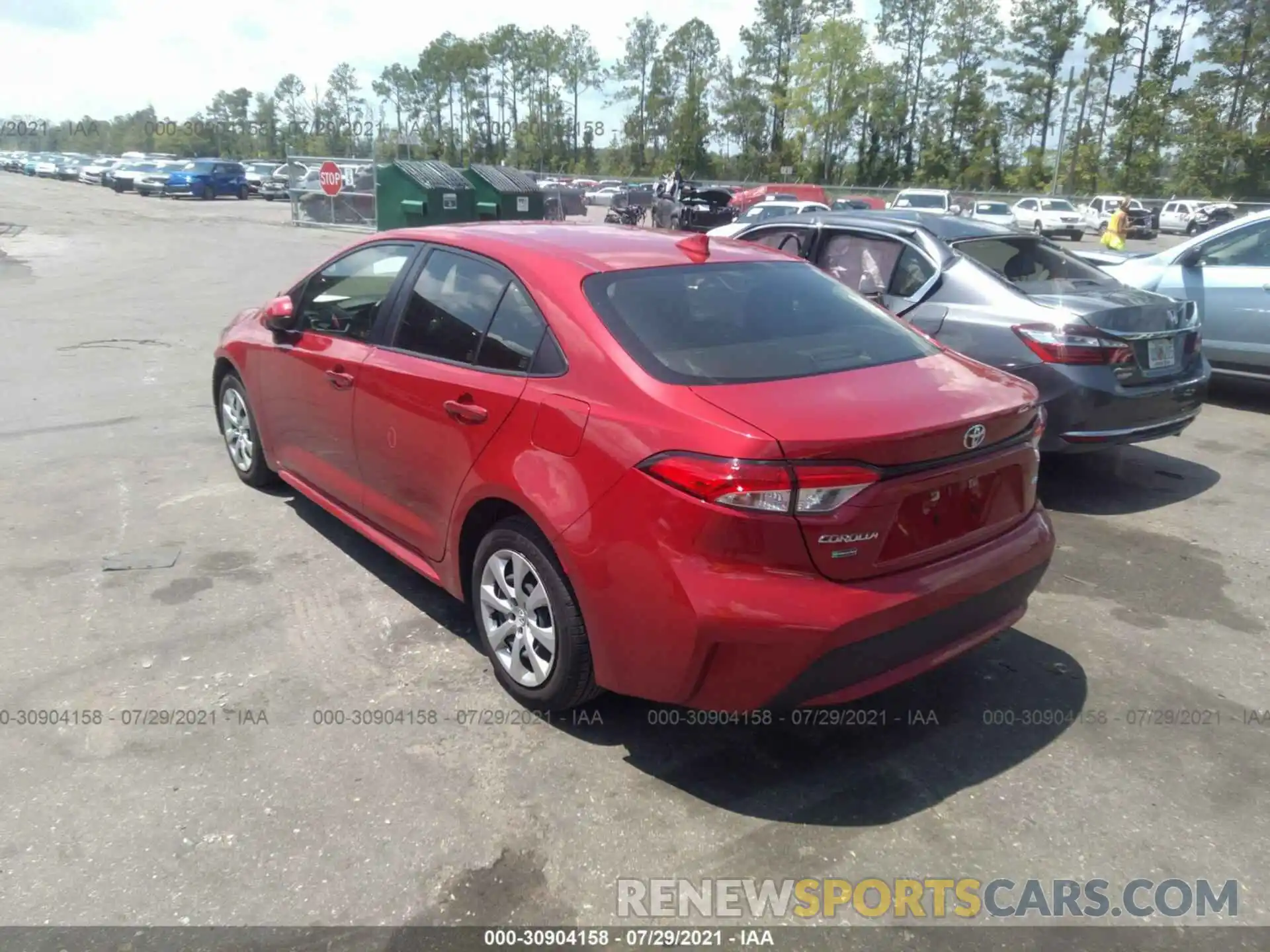 3 Photograph of a damaged car JTDEPRAE0LJ043557 TOYOTA COROLLA 2020