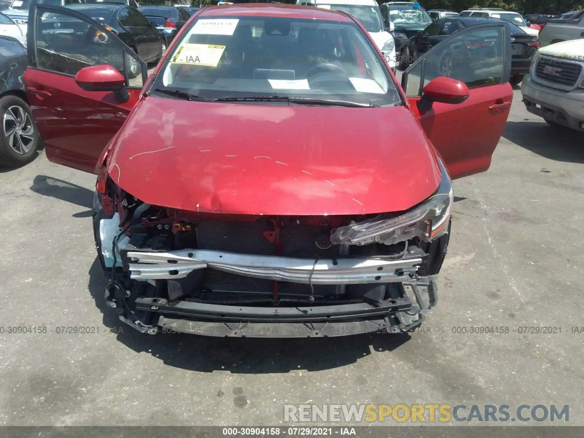 6 Photograph of a damaged car JTDEPRAE0LJ043557 TOYOTA COROLLA 2020