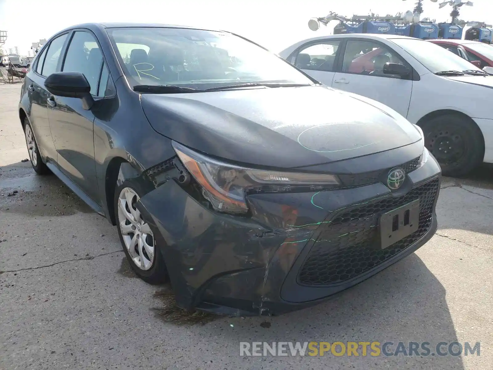 1 Photograph of a damaged car JTDEPRAE0LJ043588 TOYOTA COROLLA 2020