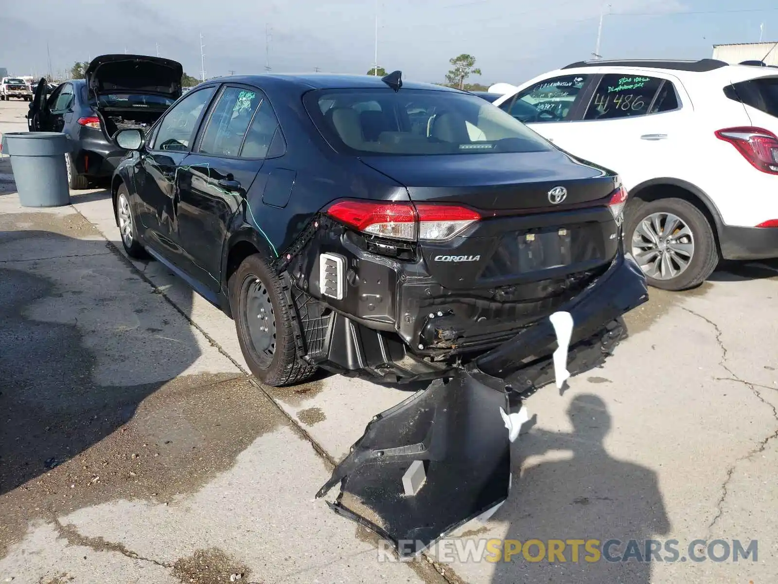 3 Photograph of a damaged car JTDEPRAE0LJ043588 TOYOTA COROLLA 2020