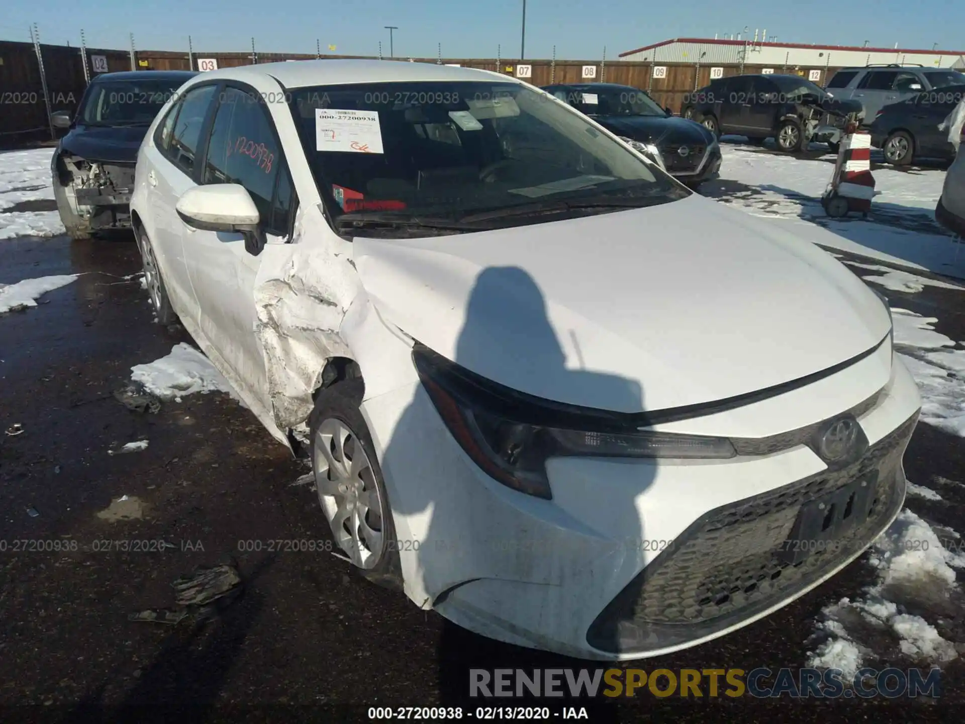 1 Photograph of a damaged car JTDEPRAE0LJ044160 TOYOTA COROLLA 2020