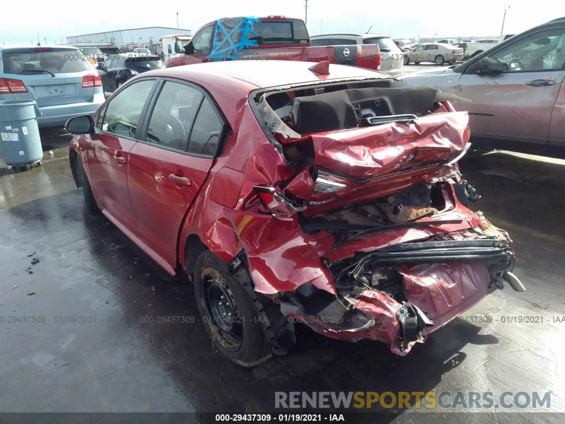 3 Photograph of a damaged car JTDEPRAE0LJ044501 TOYOTA COROLLA 2020