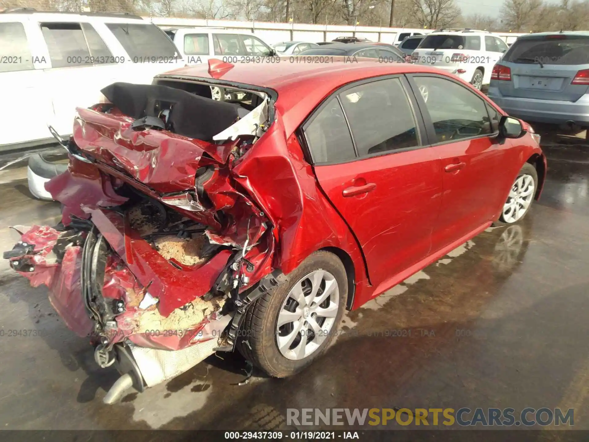 4 Photograph of a damaged car JTDEPRAE0LJ044501 TOYOTA COROLLA 2020