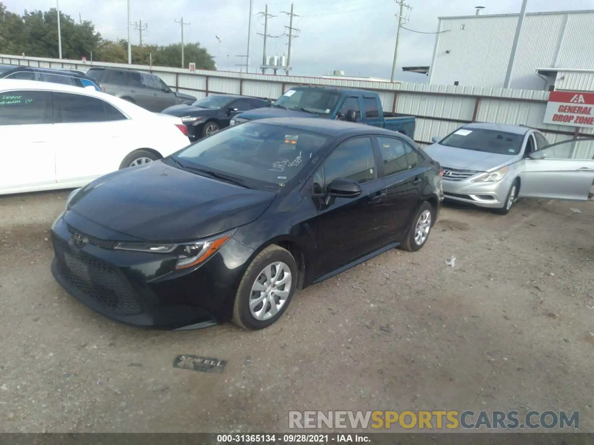 2 Photograph of a damaged car JTDEPRAE0LJ044756 TOYOTA COROLLA 2020