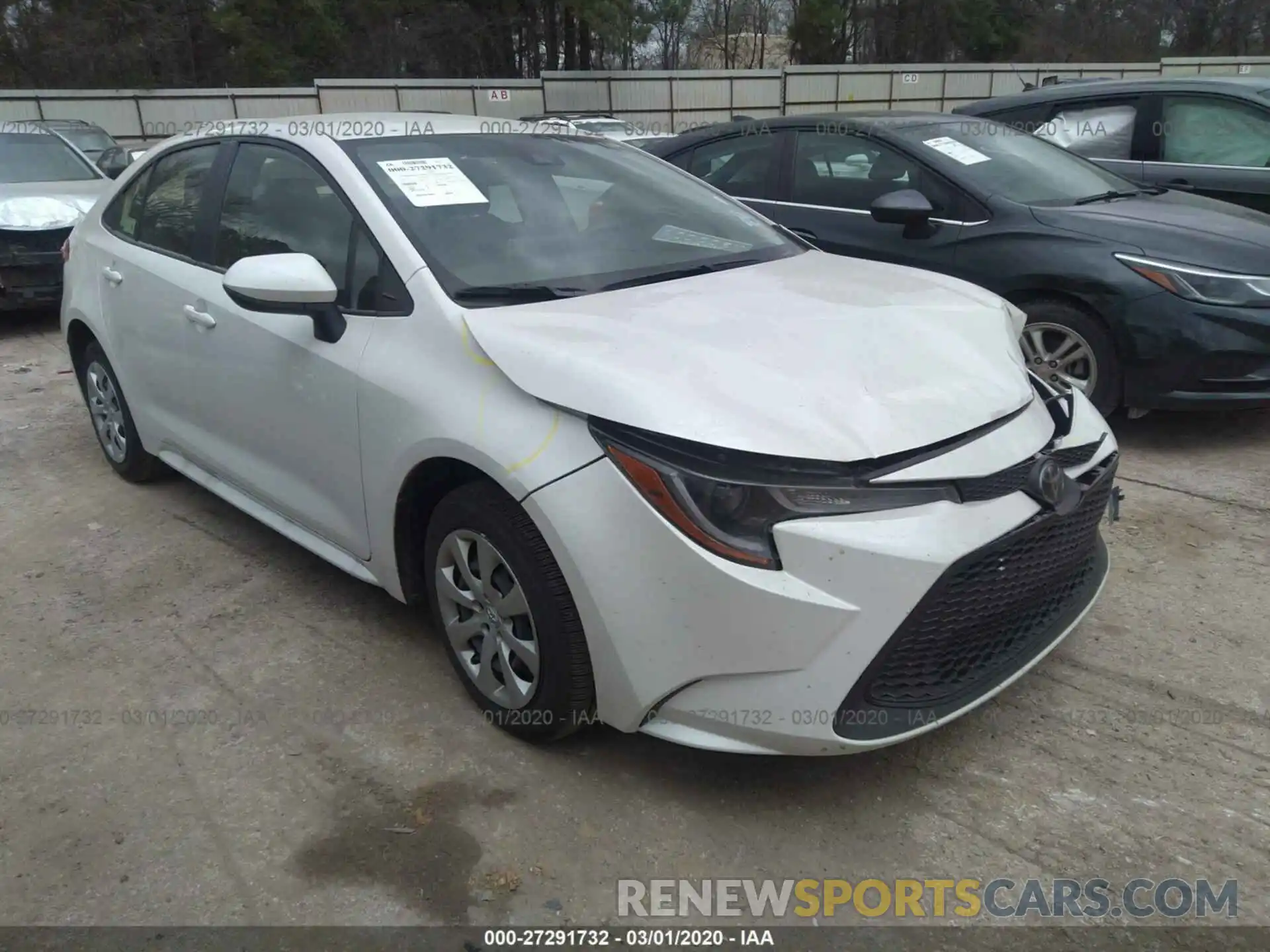 1 Photograph of a damaged car JTDEPRAE0LJ044871 TOYOTA COROLLA 2020