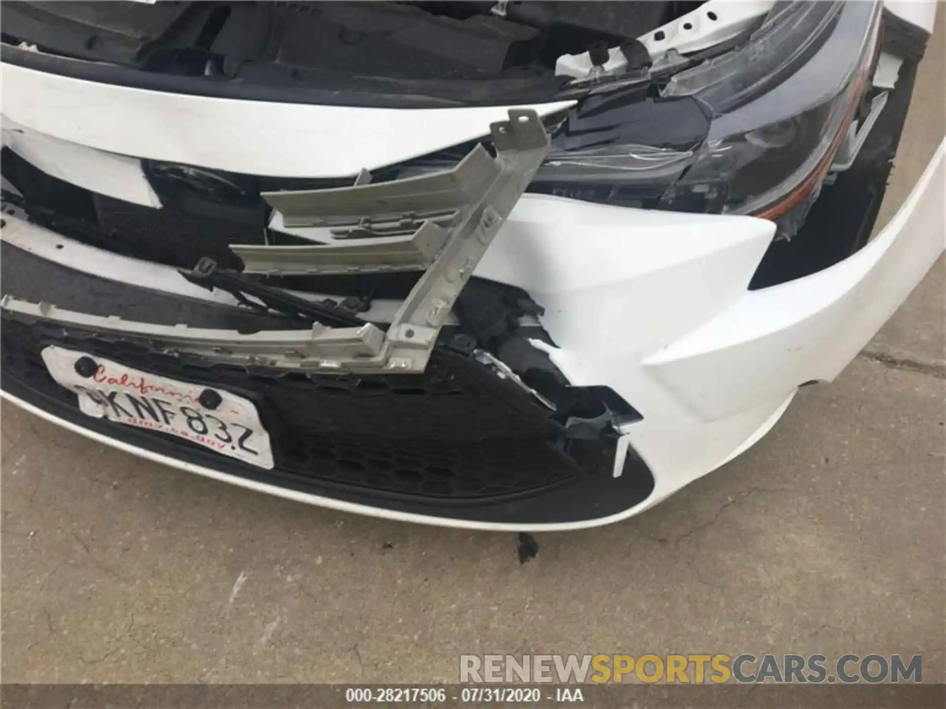 8 Photograph of a damaged car JTDEPRAE0LJ044921 TOYOTA COROLLA 2020