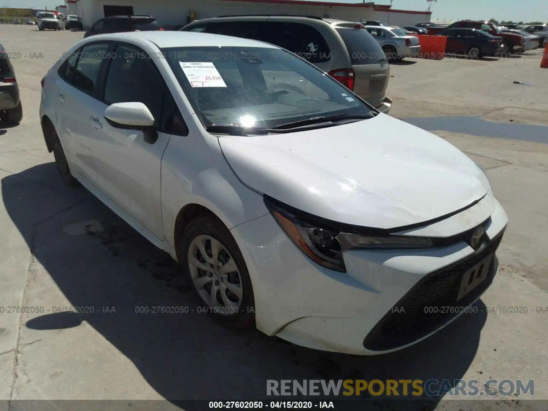 1 Photograph of a damaged car JTDEPRAE0LJ045051 TOYOTA COROLLA 2020