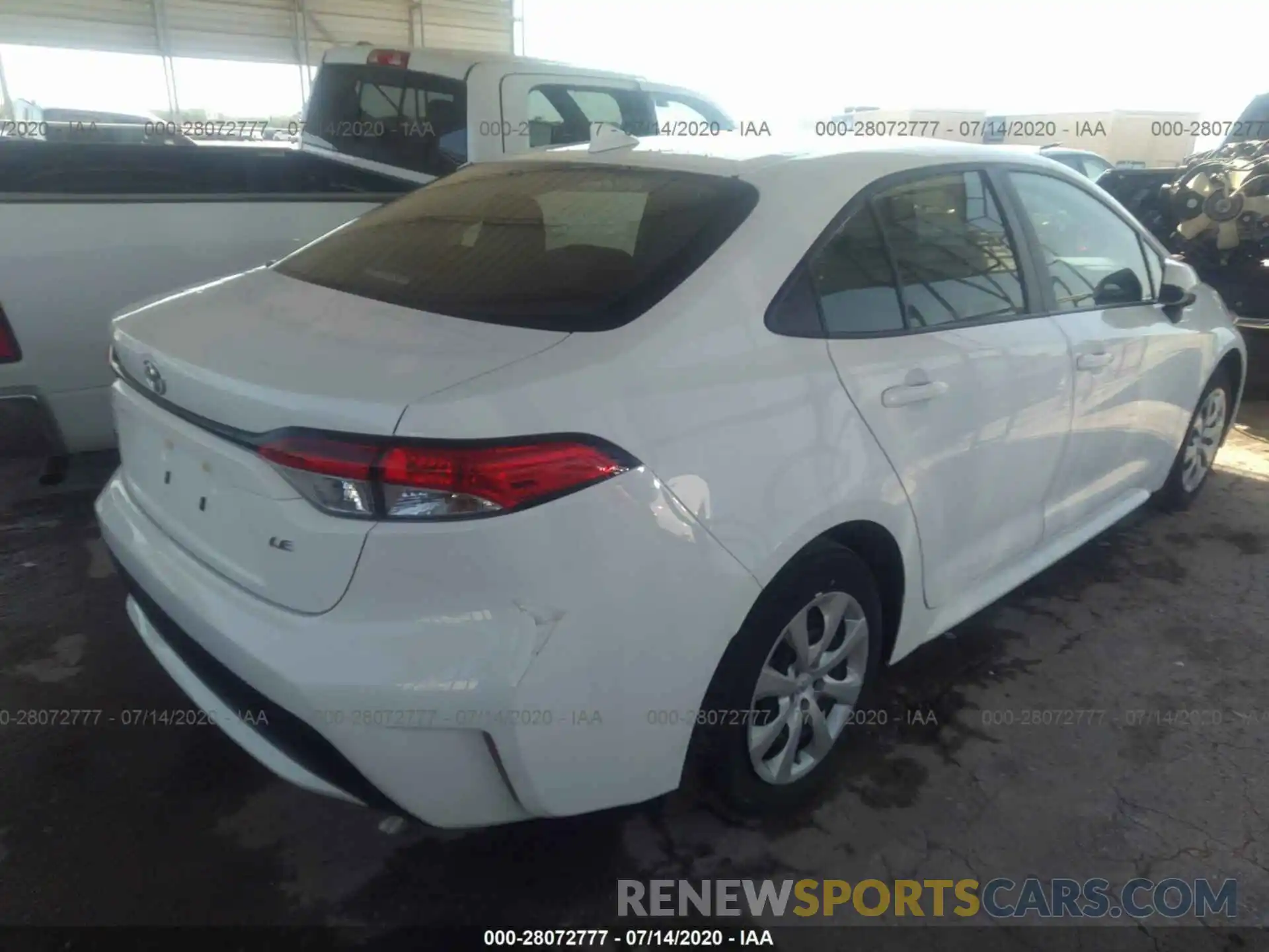 4 Photograph of a damaged car JTDEPRAE0LJ045373 TOYOTA COROLLA 2020