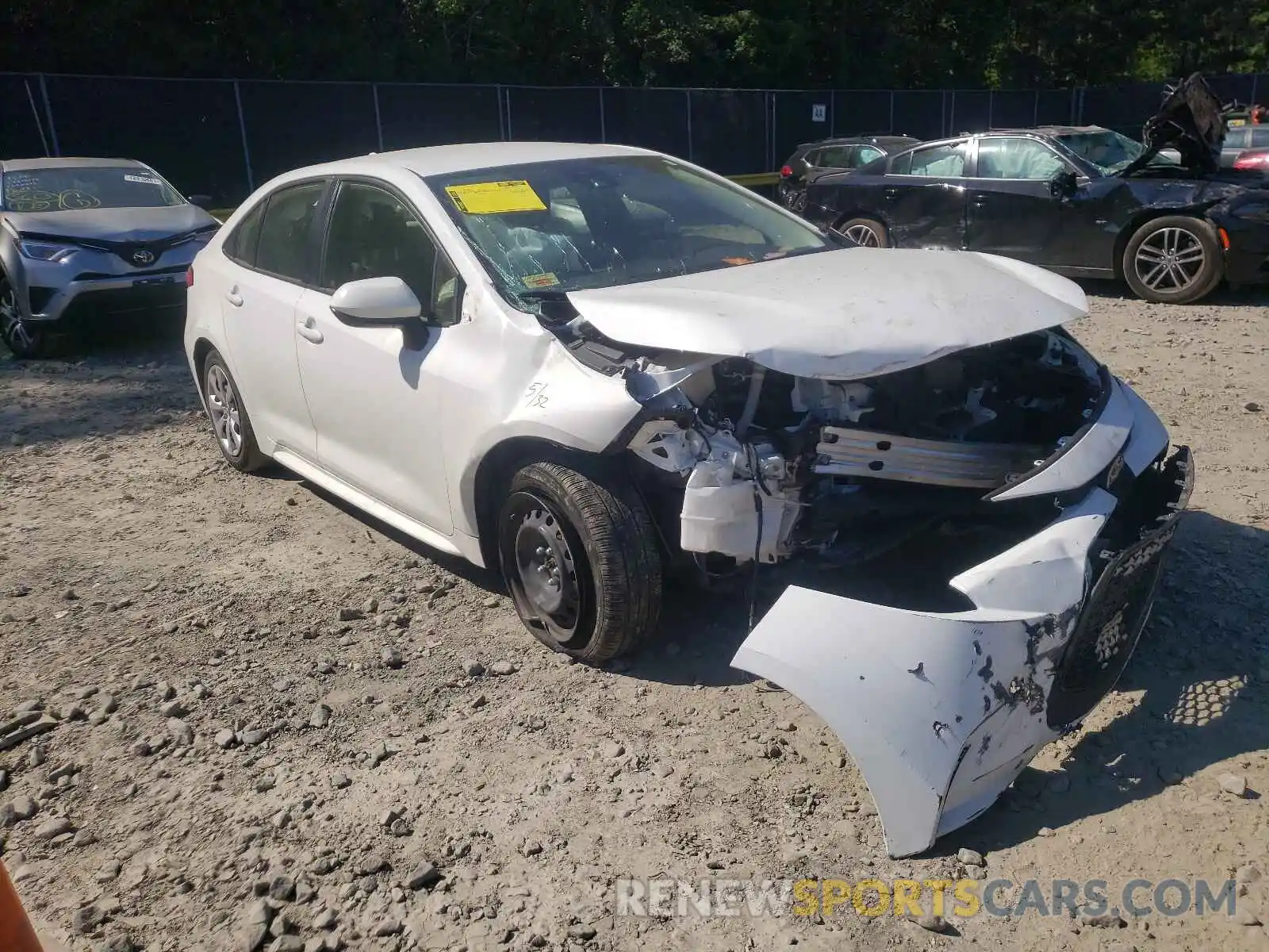 1 Photograph of a damaged car JTDEPRAE0LJ045390 TOYOTA COROLLA 2020