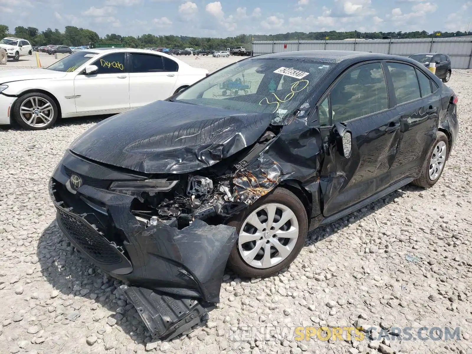 2 Photograph of a damaged car JTDEPRAE0LJ045731 TOYOTA COROLLA 2020