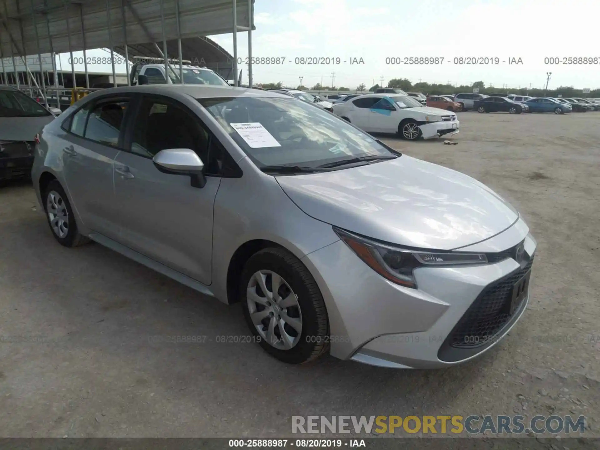 1 Photograph of a damaged car JTDEPRAE0LJ046443 TOYOTA COROLLA 2020