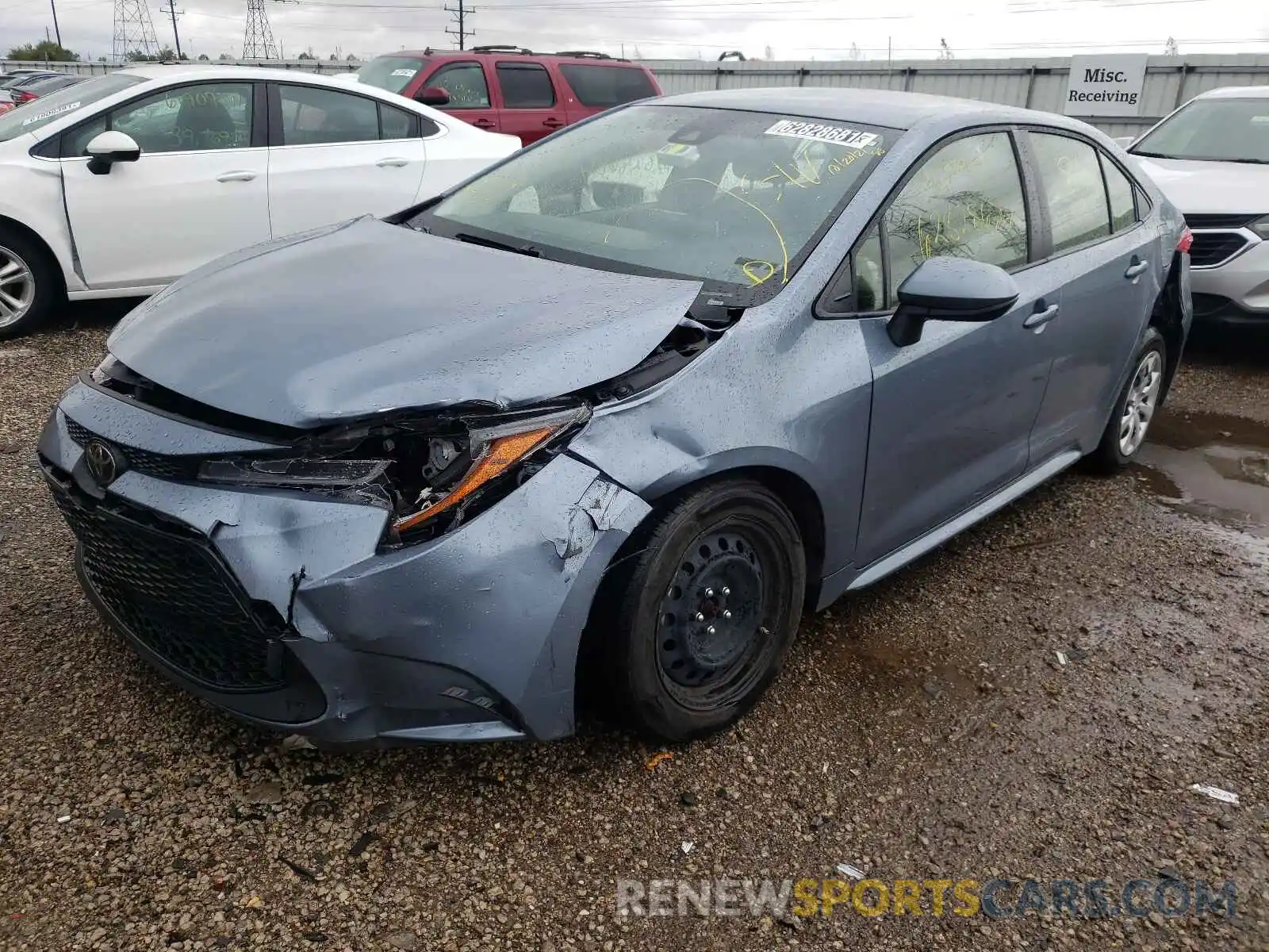 2 Photograph of a damaged car JTDEPRAE0LJ046779 TOYOTA COROLLA 2020