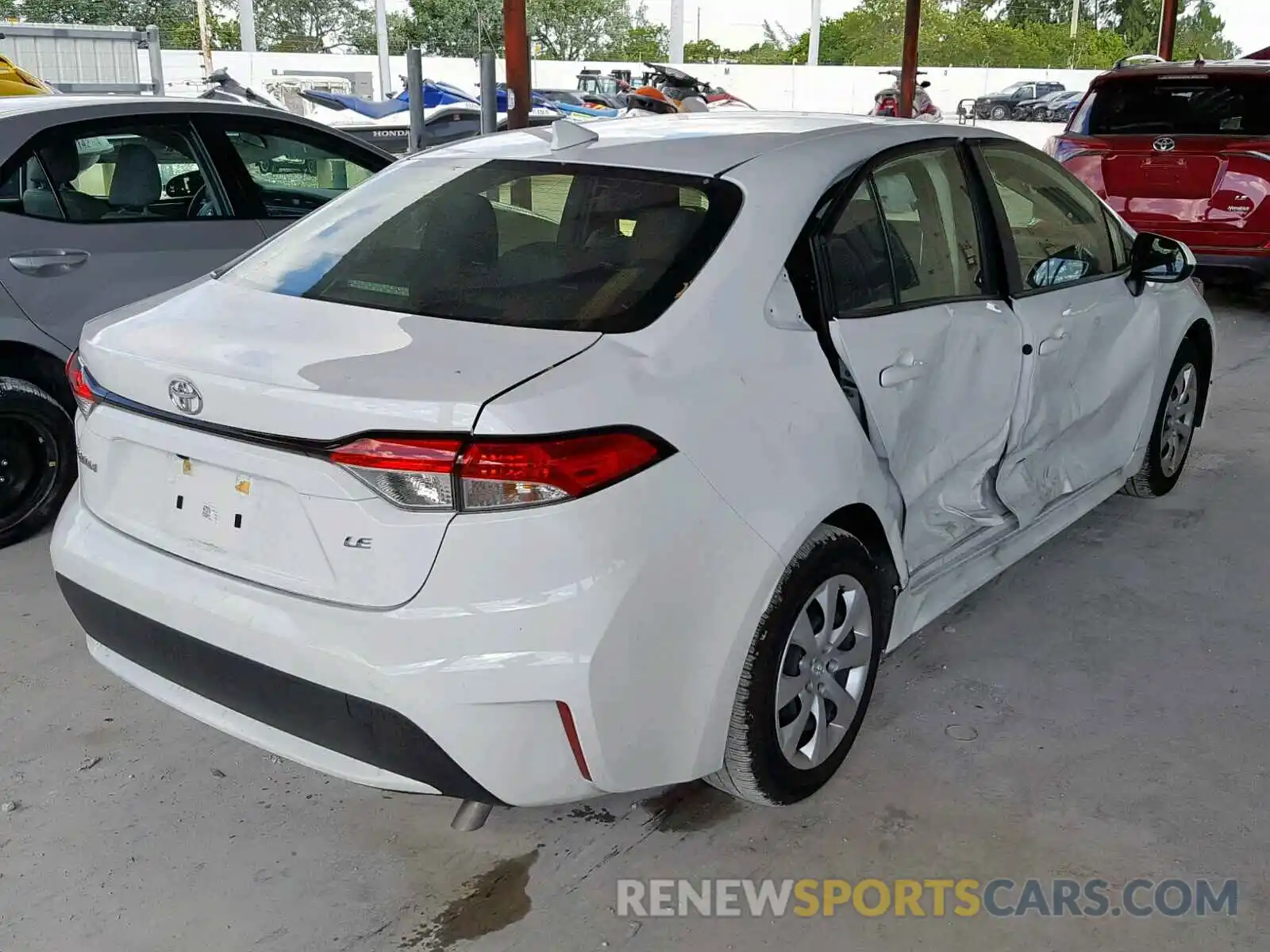 4 Photograph of a damaged car JTDEPRAE0LJ047074 TOYOTA COROLLA 2020