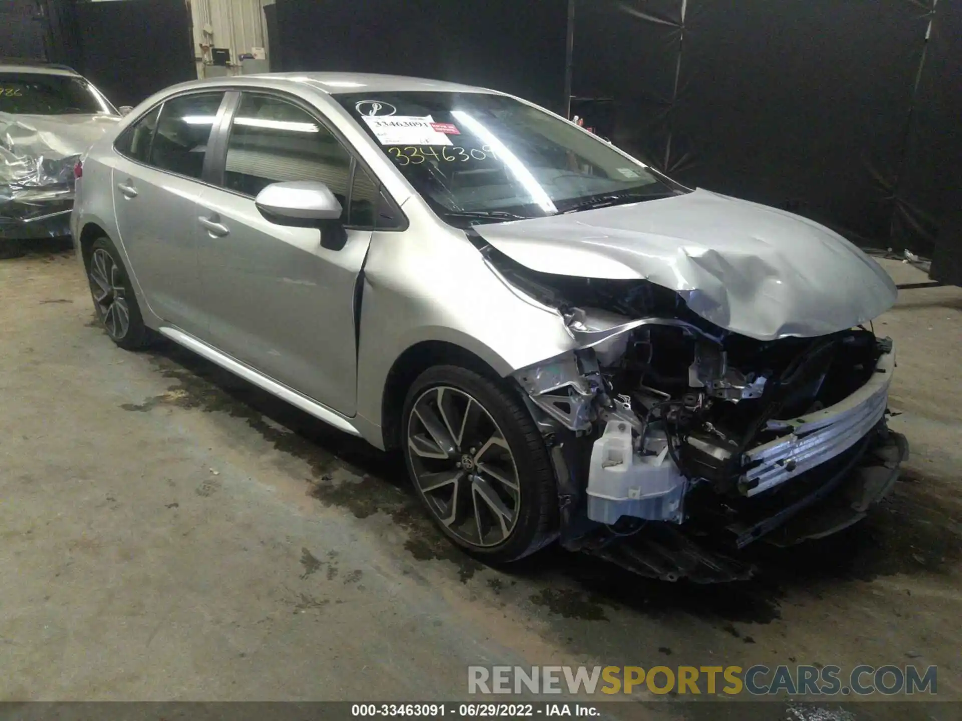 1 Photograph of a damaged car JTDEPRAE0LJ047186 TOYOTA COROLLA 2020