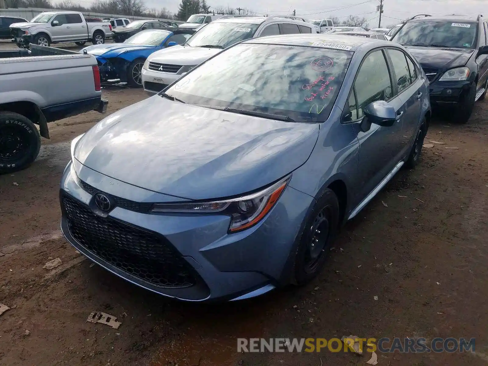 2 Photograph of a damaged car JTDEPRAE0LJ047365 TOYOTA COROLLA 2020