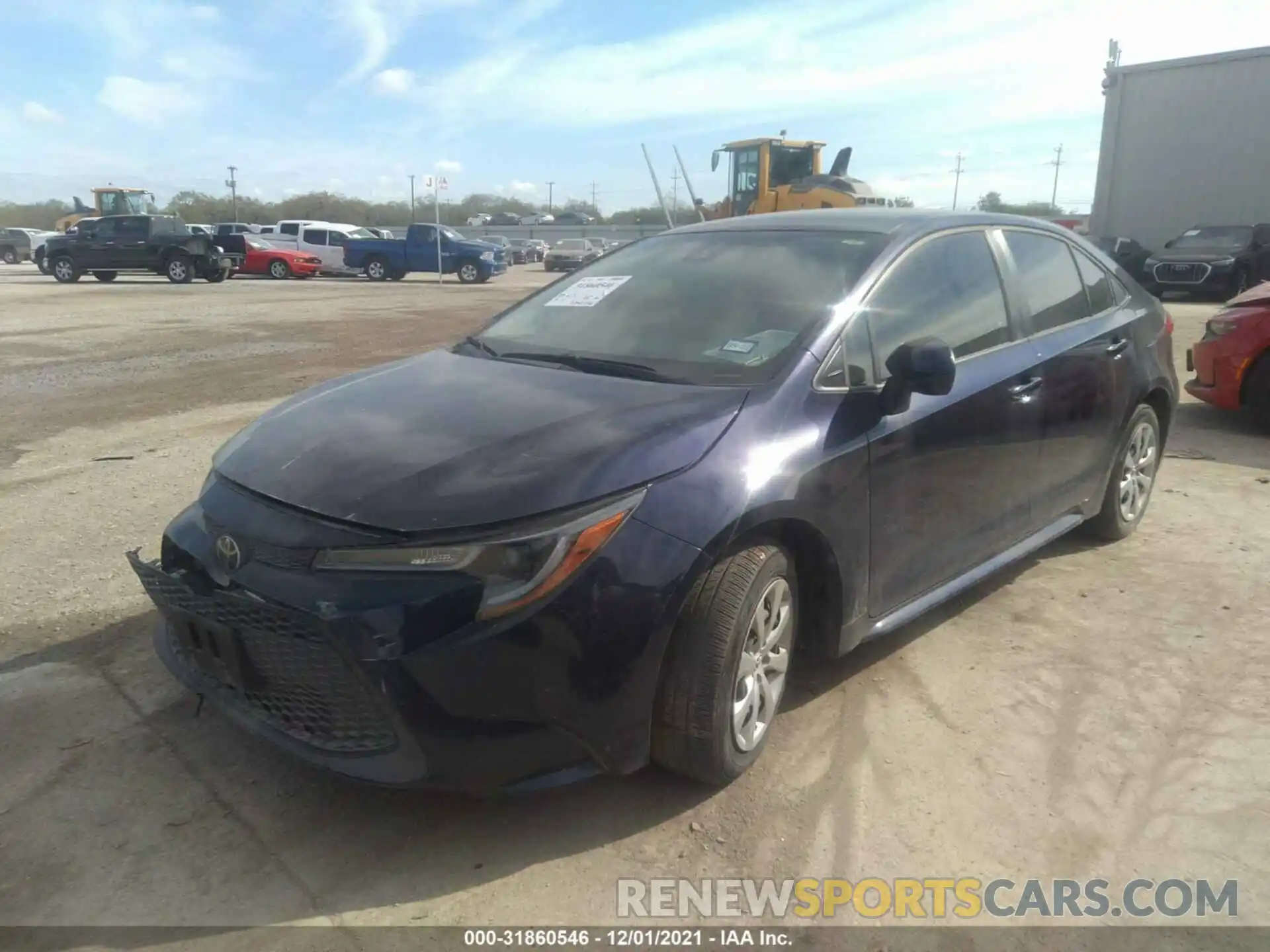 2 Photograph of a damaged car JTDEPRAE0LJ047995 TOYOTA COROLLA 2020