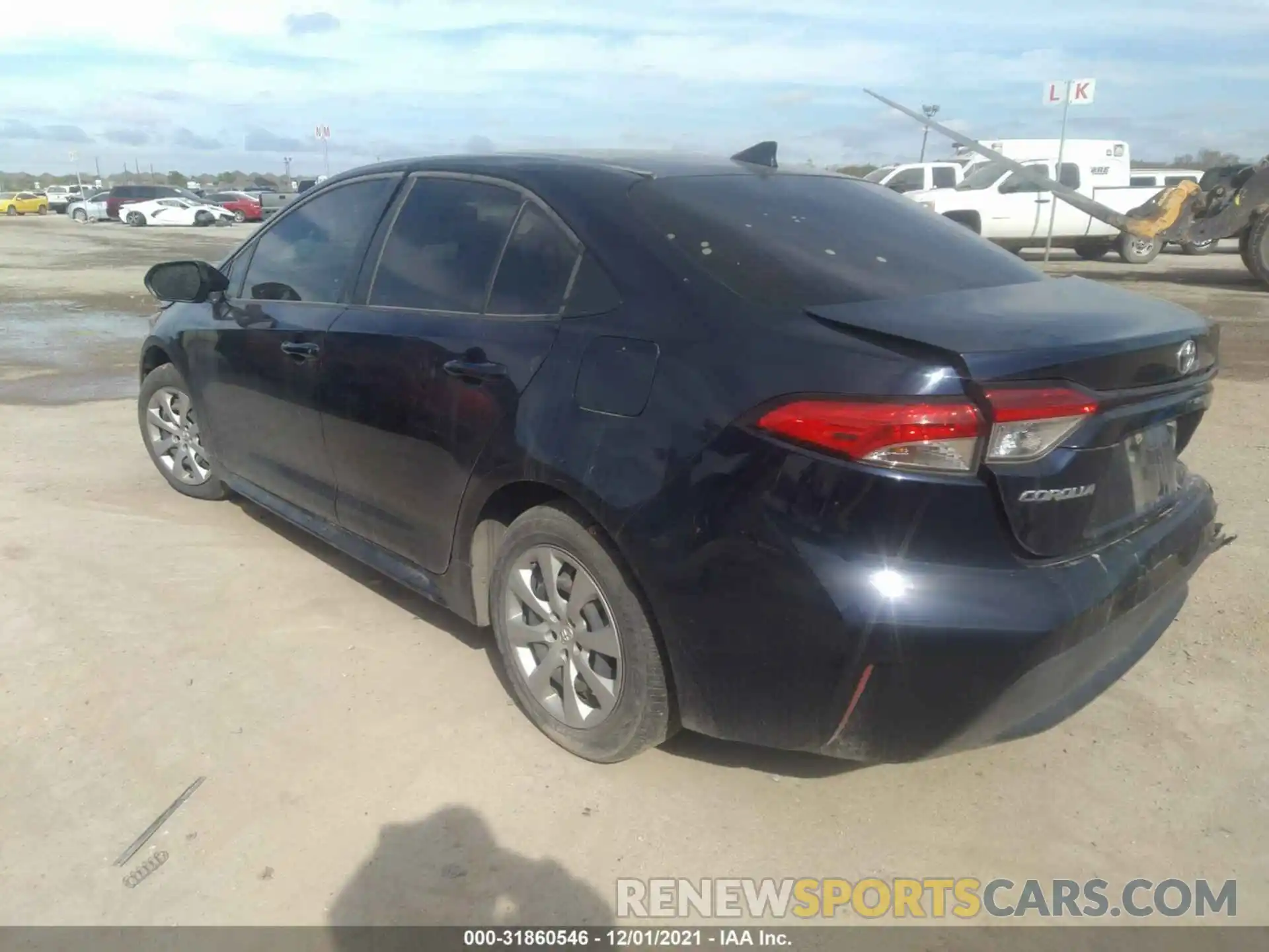 3 Photograph of a damaged car JTDEPRAE0LJ047995 TOYOTA COROLLA 2020