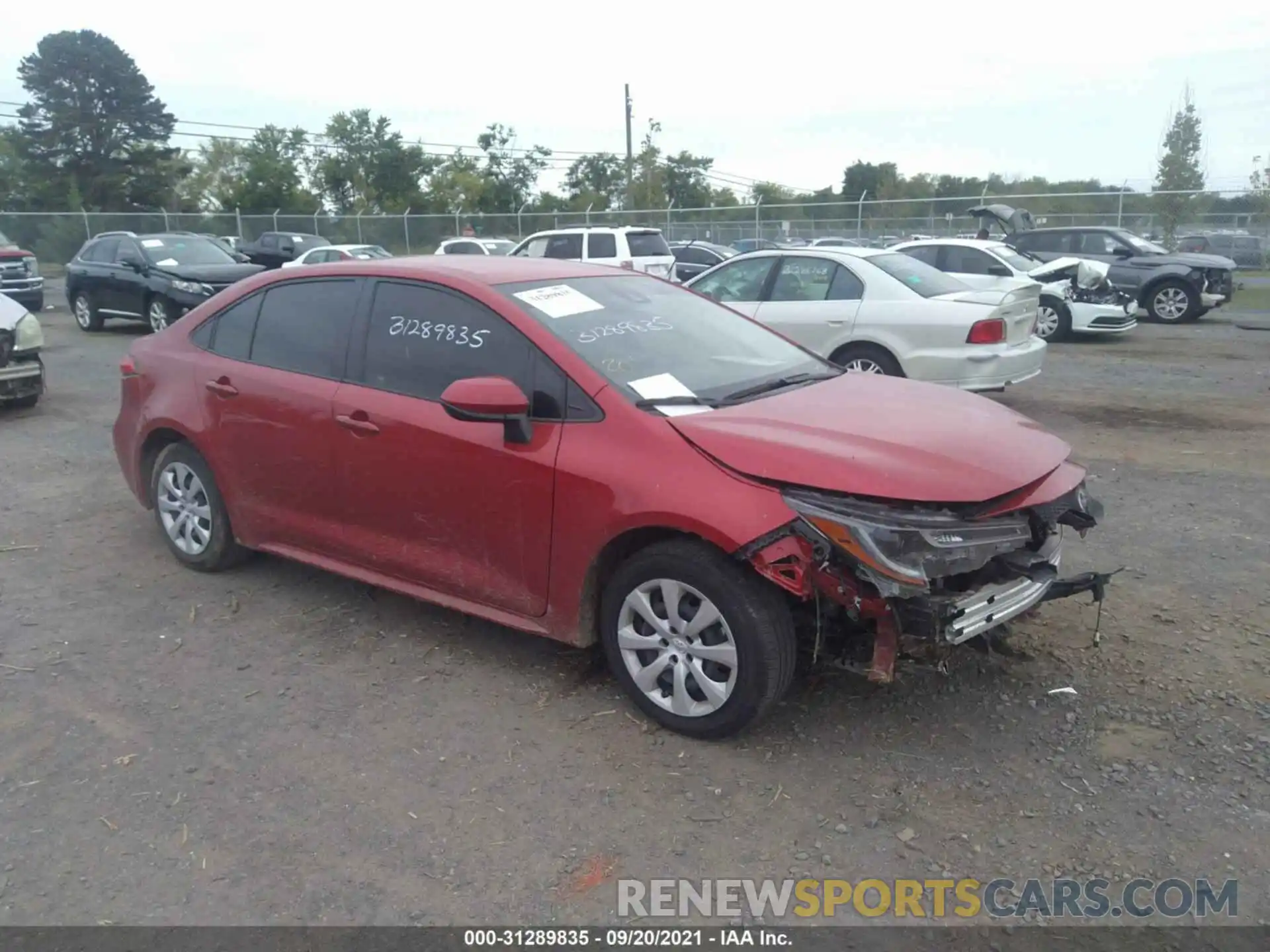 1 Photograph of a damaged car JTDEPRAE0LJ048175 TOYOTA COROLLA 2020