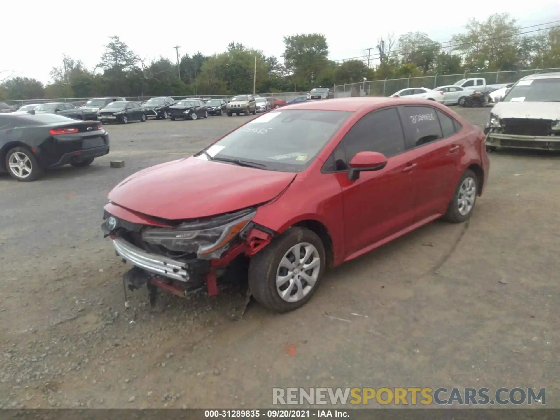 2 Photograph of a damaged car JTDEPRAE0LJ048175 TOYOTA COROLLA 2020