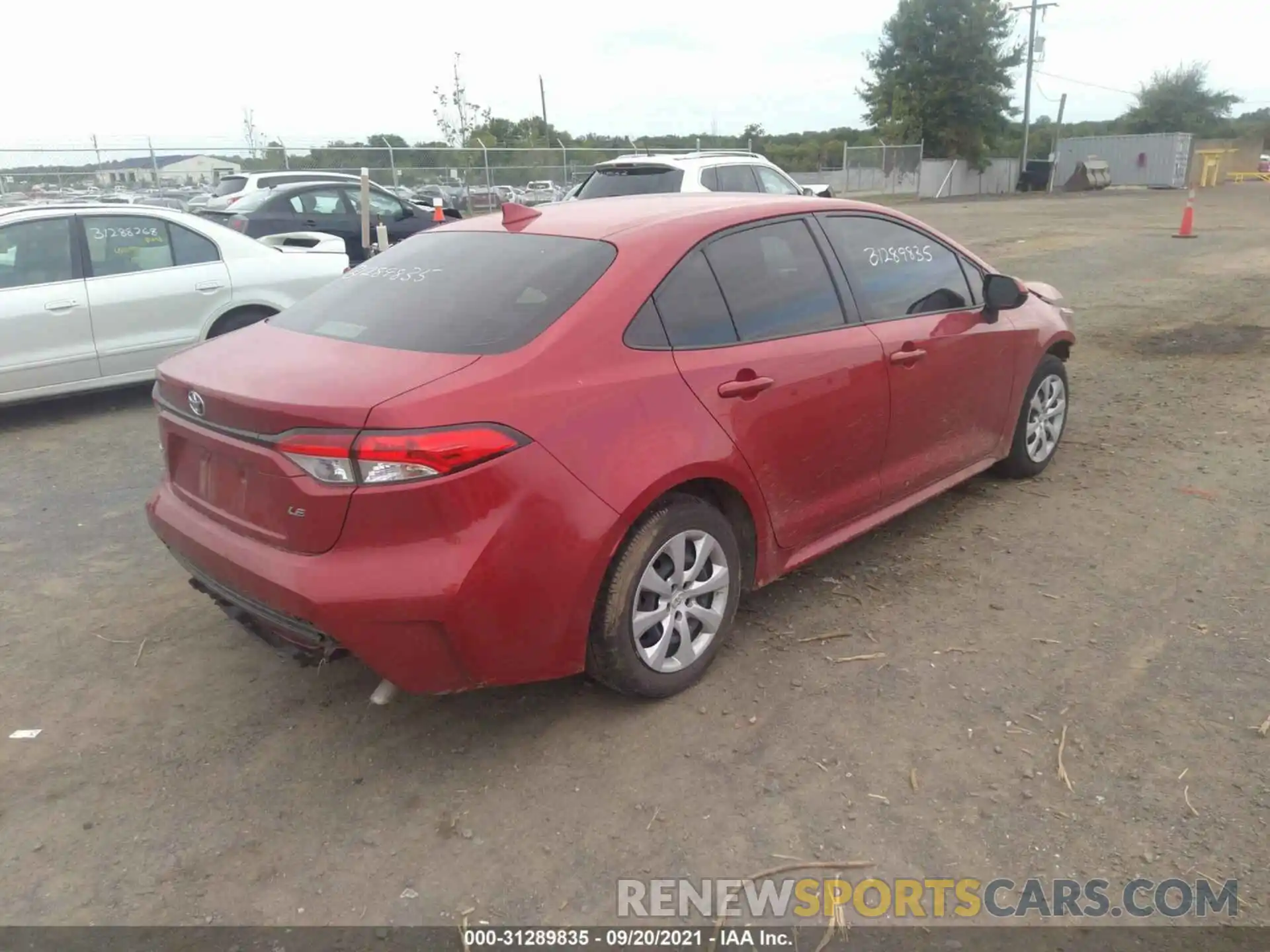 4 Photograph of a damaged car JTDEPRAE0LJ048175 TOYOTA COROLLA 2020