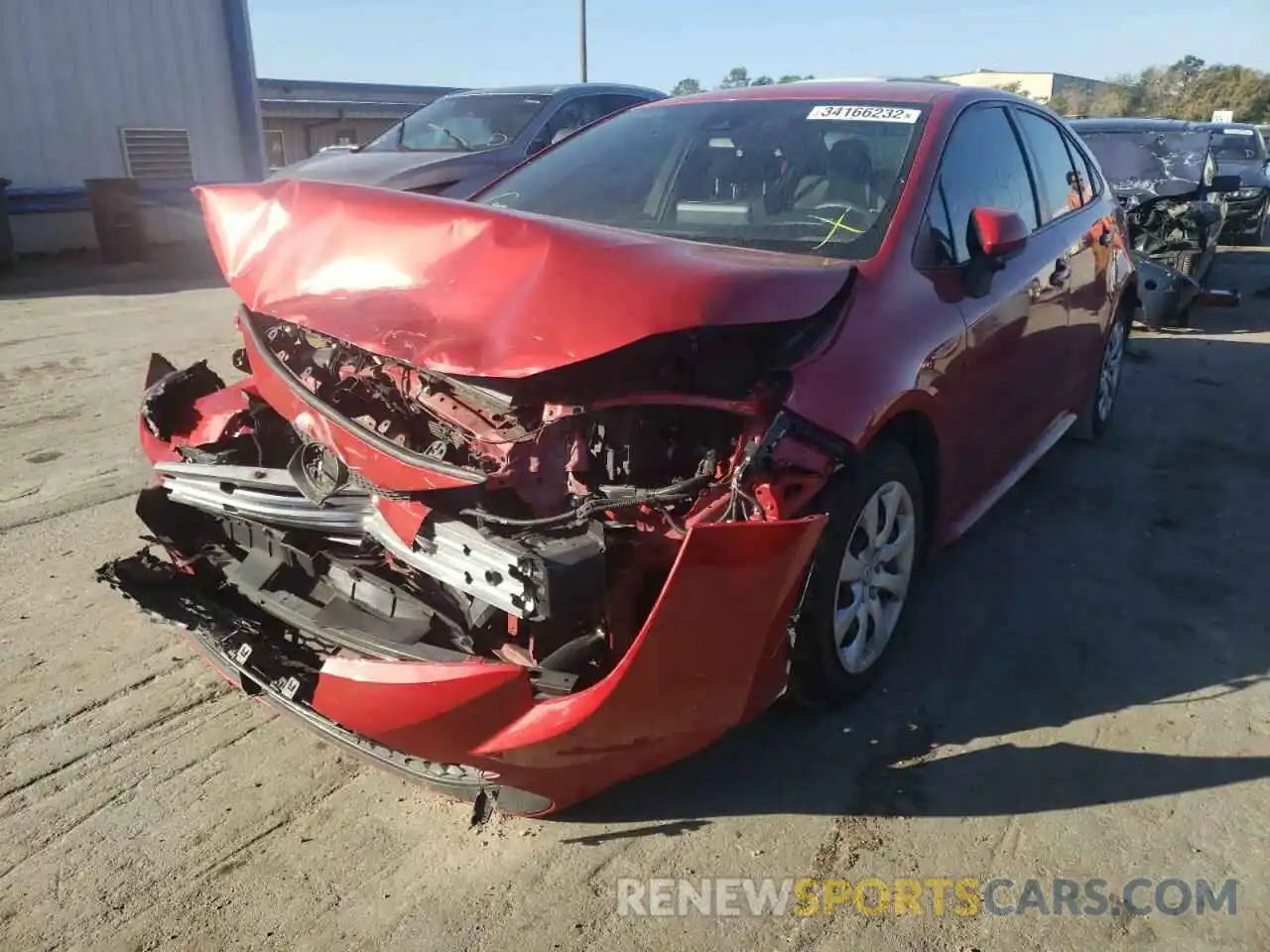 2 Photograph of a damaged car JTDEPRAE0LJ048533 TOYOTA COROLLA 2020