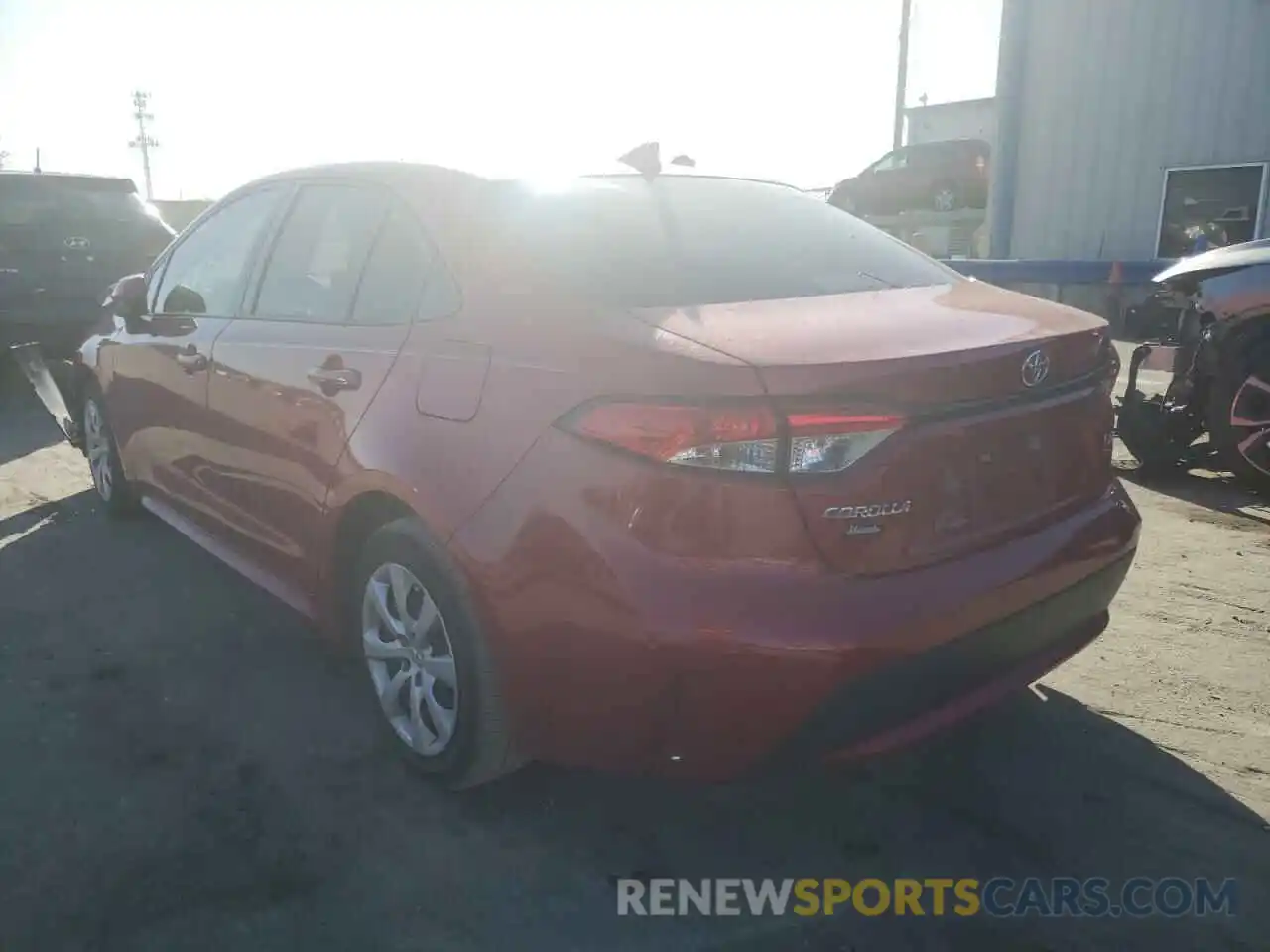 3 Photograph of a damaged car JTDEPRAE0LJ048533 TOYOTA COROLLA 2020