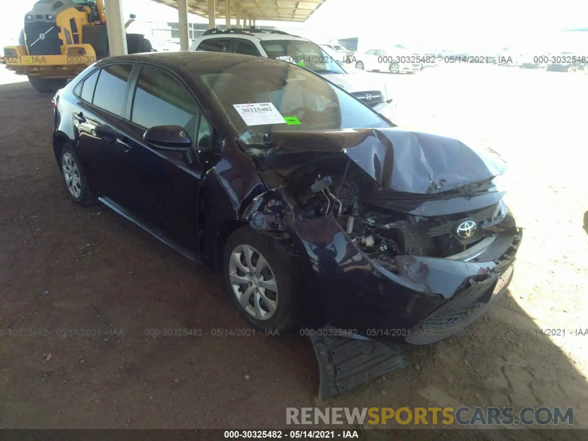 1 Photograph of a damaged car JTDEPRAE0LJ048824 TOYOTA COROLLA 2020