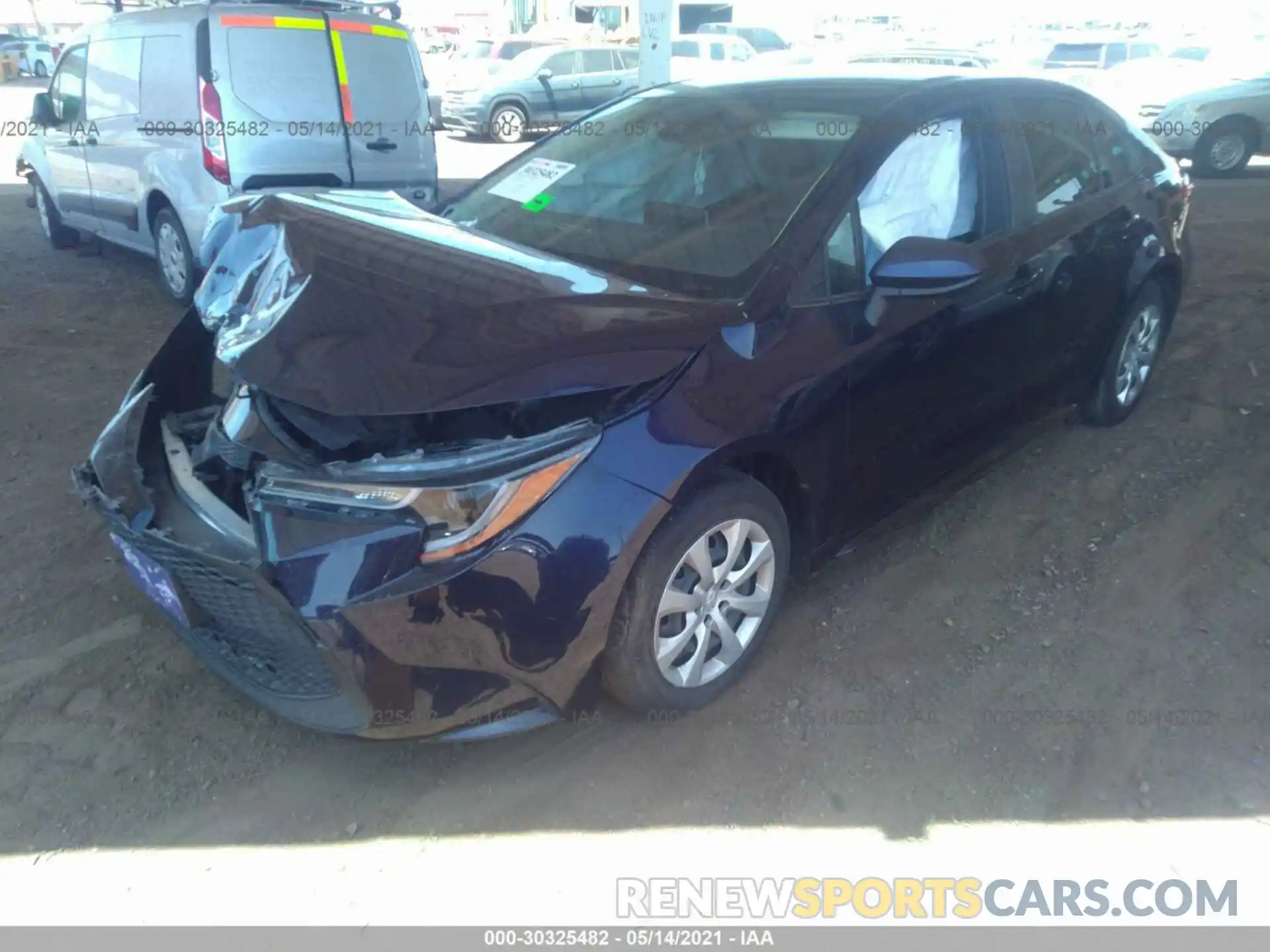 2 Photograph of a damaged car JTDEPRAE0LJ048824 TOYOTA COROLLA 2020