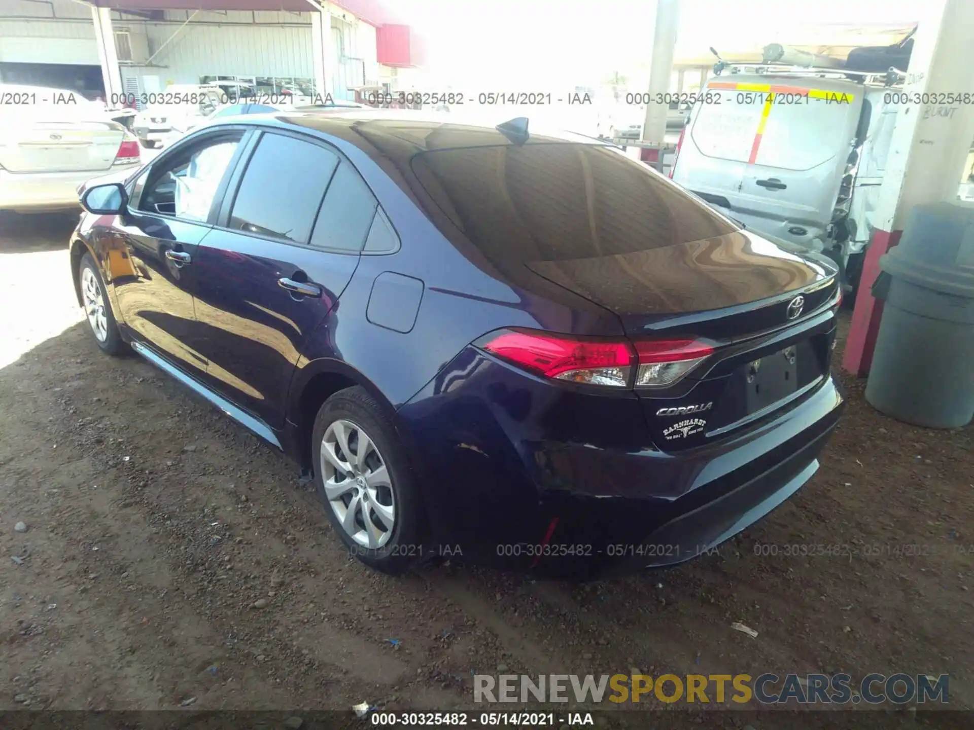 3 Photograph of a damaged car JTDEPRAE0LJ048824 TOYOTA COROLLA 2020