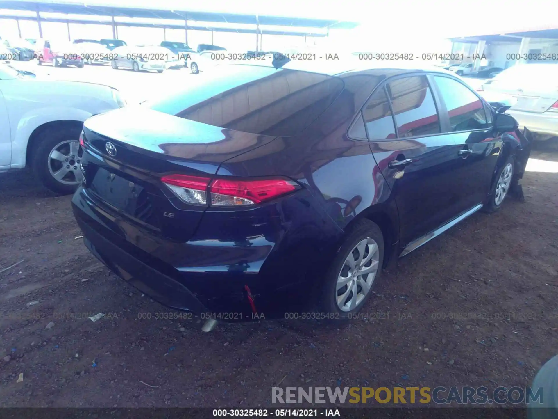 4 Photograph of a damaged car JTDEPRAE0LJ048824 TOYOTA COROLLA 2020