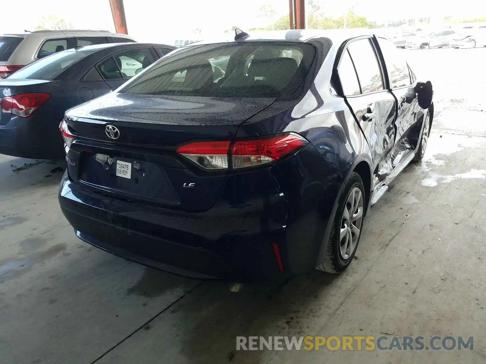 4 Photograph of a damaged car JTDEPRAE0LJ049844 TOYOTA COROLLA 2020