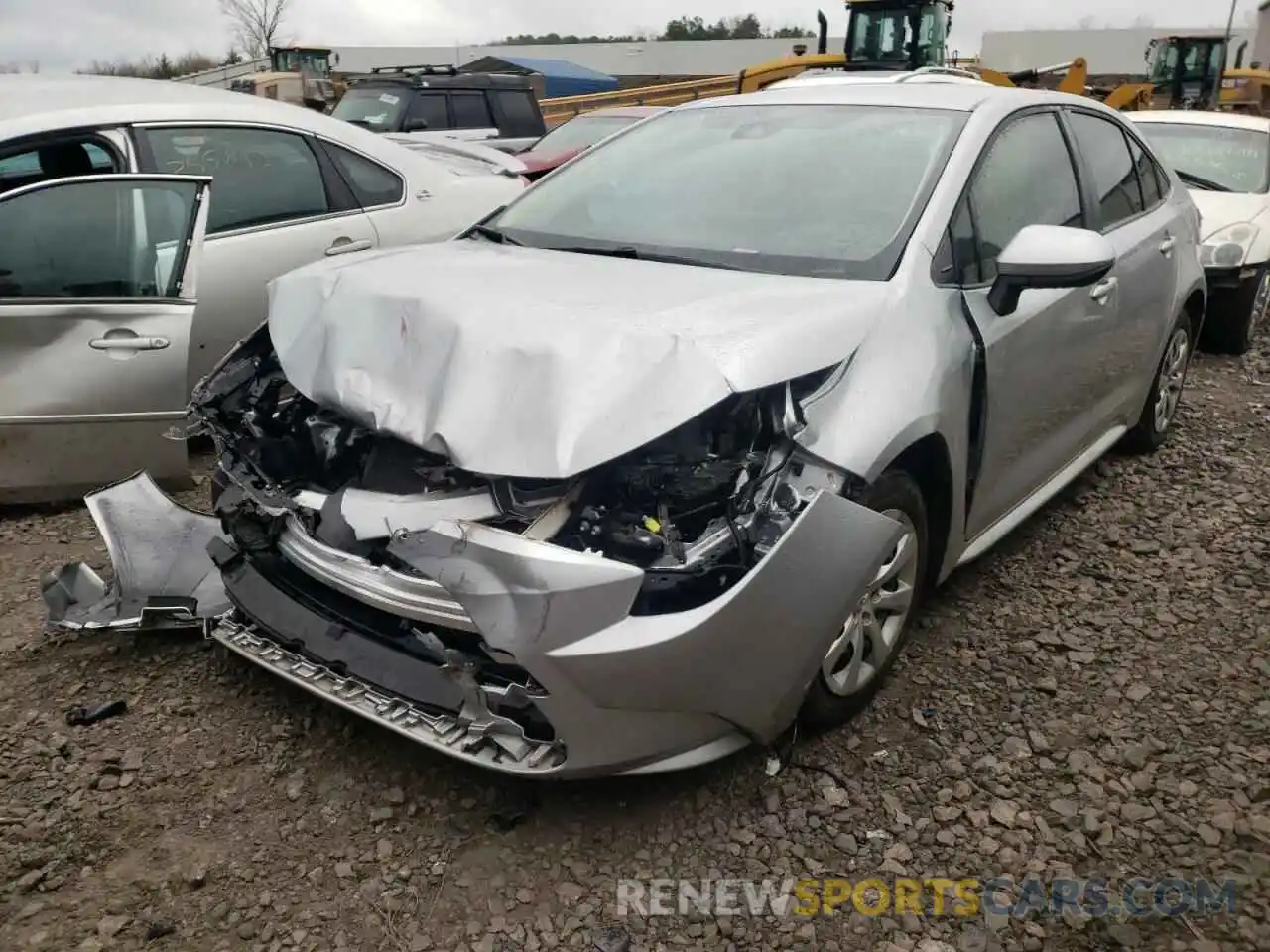 2 Photograph of a damaged car JTDEPRAE0LJ050296 TOYOTA COROLLA 2020