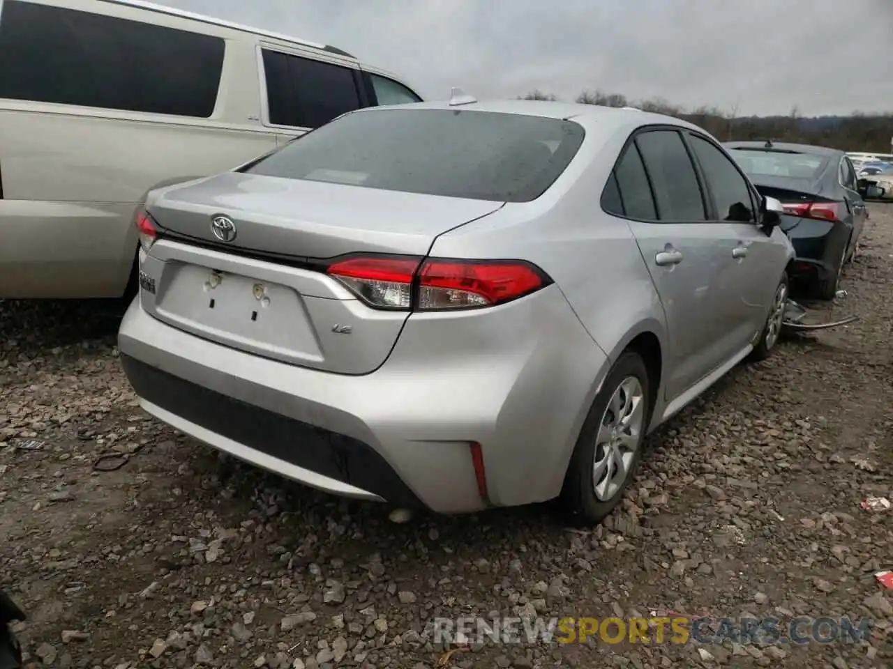 4 Photograph of a damaged car JTDEPRAE0LJ050296 TOYOTA COROLLA 2020