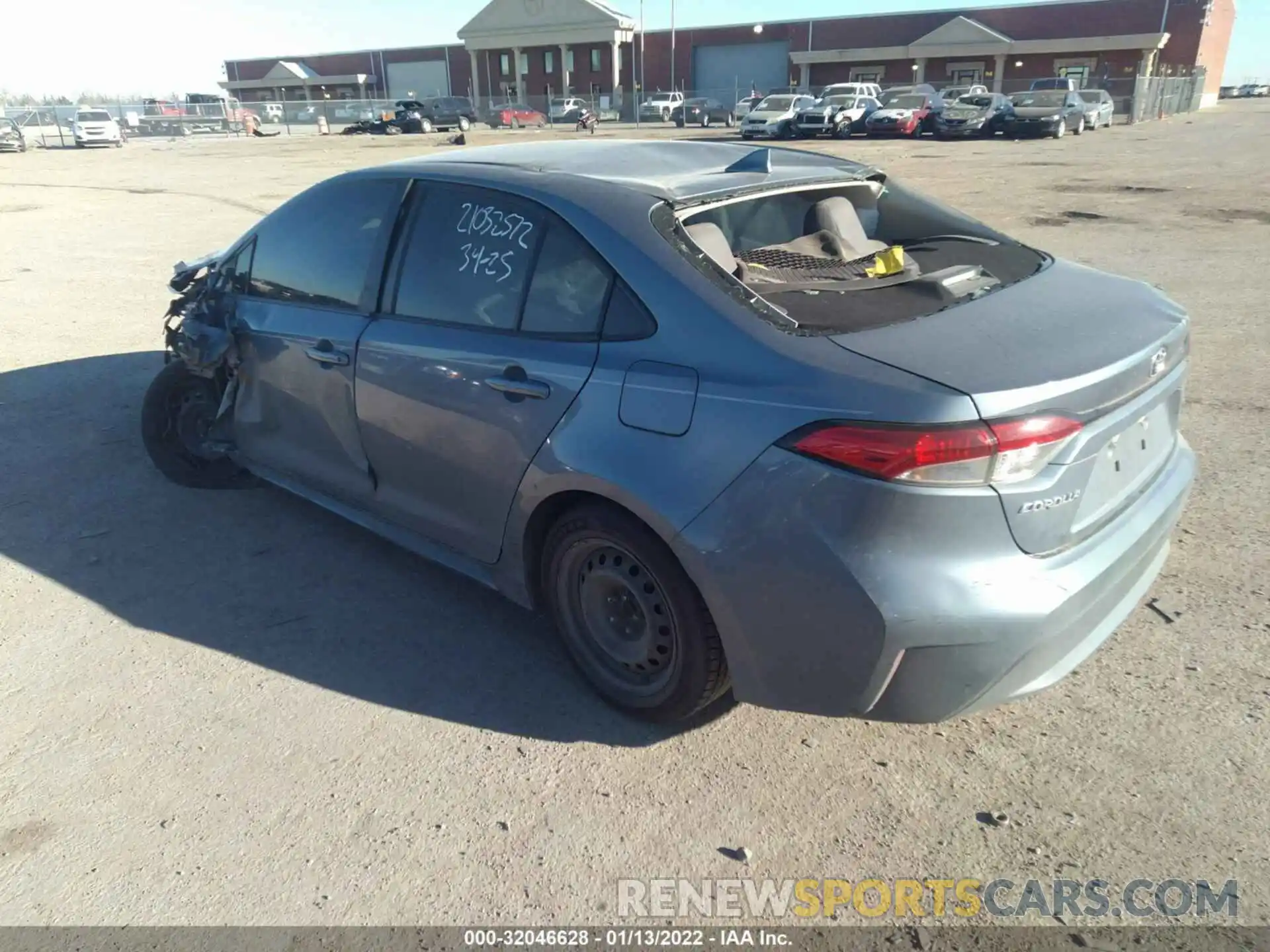 3 Photograph of a damaged car JTDEPRAE0LJ050847 TOYOTA COROLLA 2020